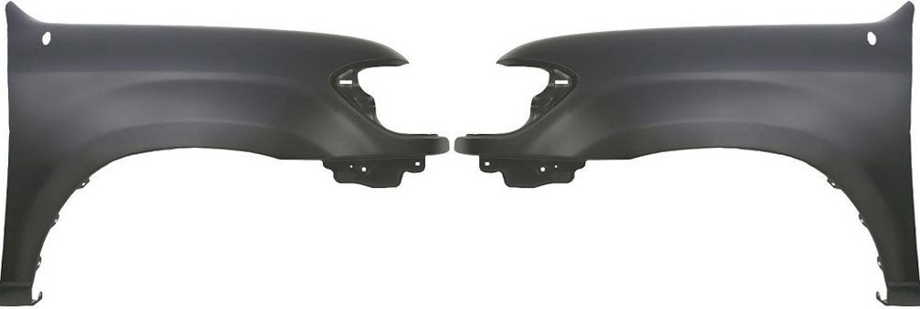 AM SEQUOIA 01-04 TUNDRA 04-04 FRONT FENDER RH AND LH Primed Double Cab w o Flare Holes SKU SET T220149 Partslink TO1240200 TO1241200 OEM 538010C070-538020C070