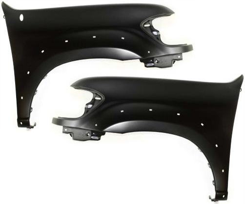 AM SEQUOIA 01-04 TUNDRA 04-04 FRONT FENDER RH AND LH Primed Double Cab w o Flare Holes SKU SET T220151 Partslink TO1240201 TO1241201 OEM 538010C080-538020C080
