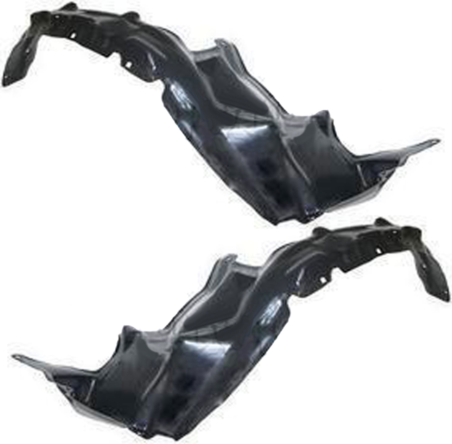 AM TUNDRA 03-06 FRONT FENDER LINER RH AND LH Plastic Bumper Regular Access Cab SKU SET T222137 Partslink TO1249125 TO1248125 OEM 538750C030-538760C030
