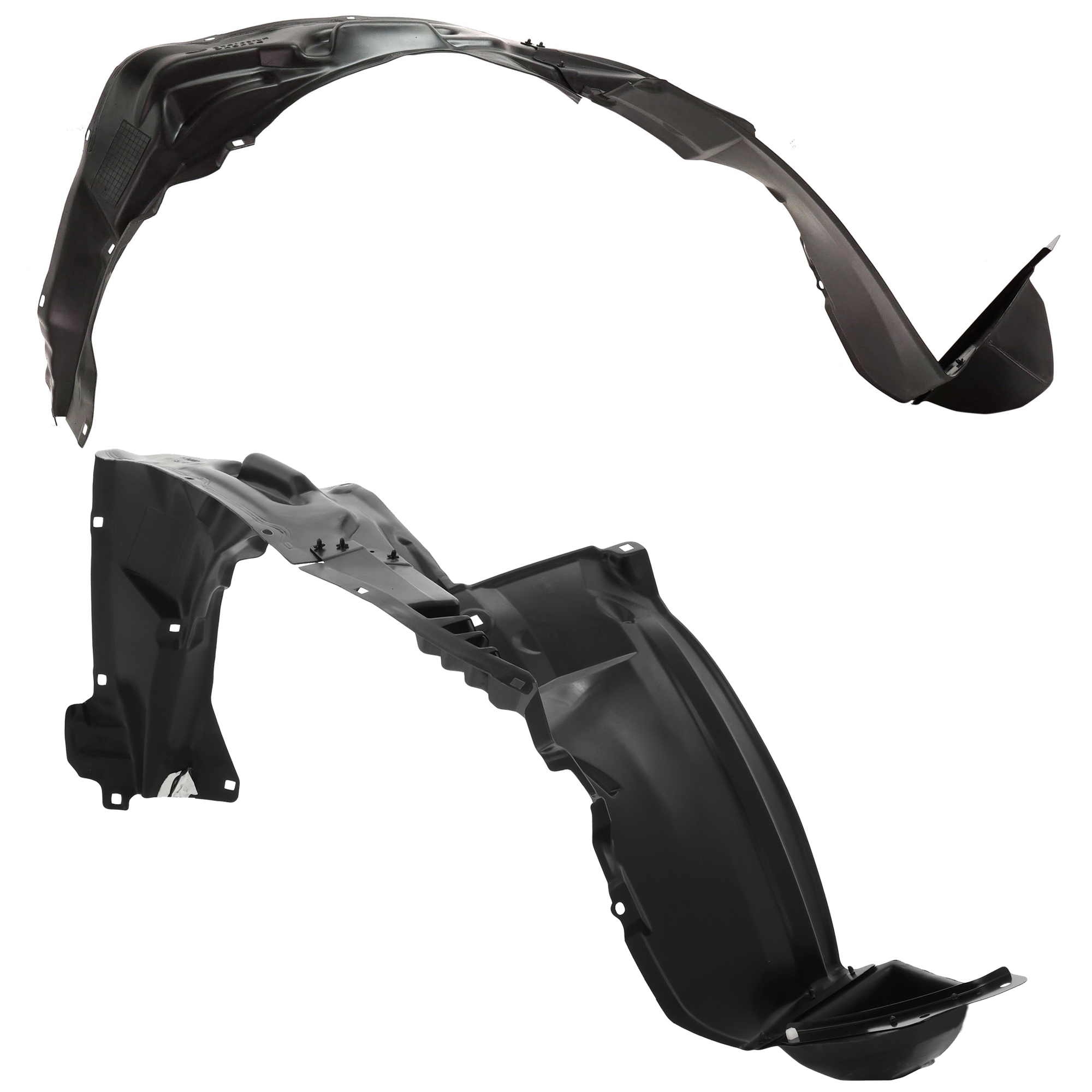 AM FJ CRUISER 07-09 FRONT FENDER LINER RH AND LH Plastic Vacuum Form w o Metal SKU SET T222178 Partslink TO1250123 TO1251123 OEM 5380735111-5380835111