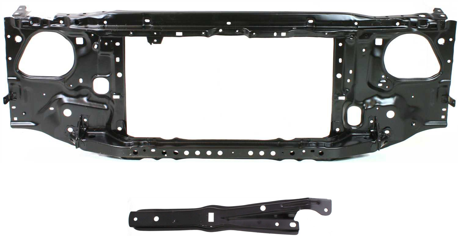 AM TACOMA 01-04 RADIATOR SUPPORT Set of 2 Black Steel SKU SET T250105-2 Partslink TO1225211 TO1225230 OEM 5321735020-5320104081