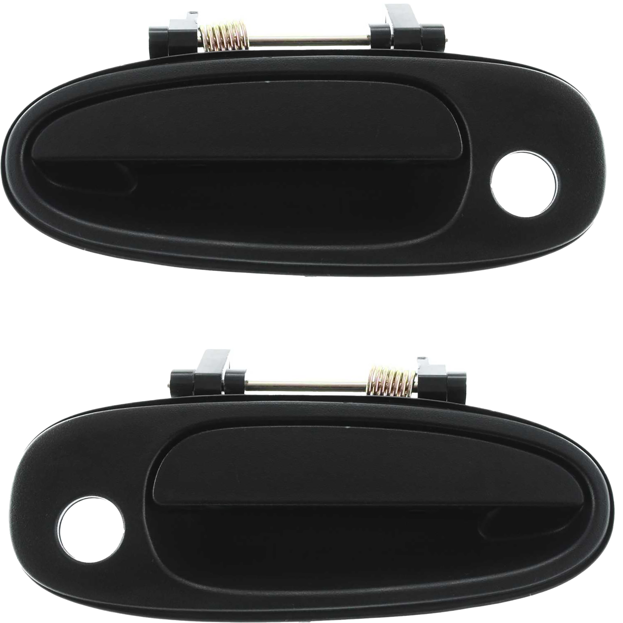 AM COROLLA 93-97 RAV4-96-00 FRONT DOOR HANDLE RH and LH Included Outside Textured Black w Keyhole SKU SET T462101 Partslink TO1311102 TO1310102 OEM 6921012160-94852495-94856402-6