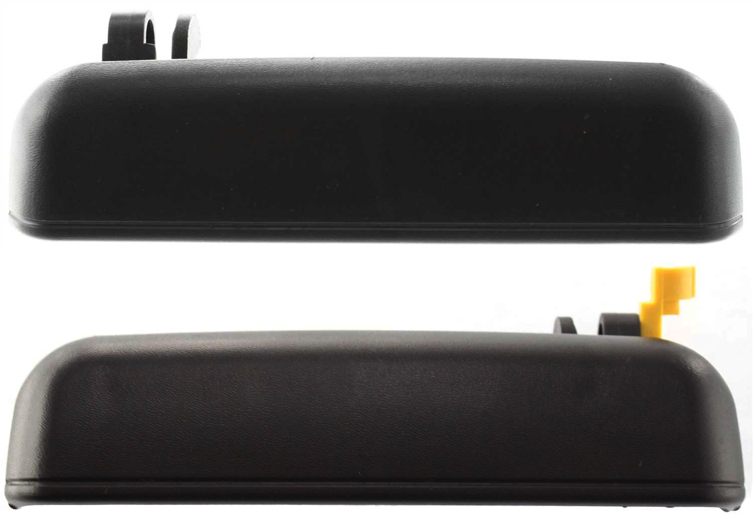 AM TERCEL 95-99 FRONT DOOR HANDLE RH and LH Outside Plastic Textured Black w o Keyhole SKU SET T462103 Partslink TO1310103 TO1311103 OEM 6921016120-6922016120