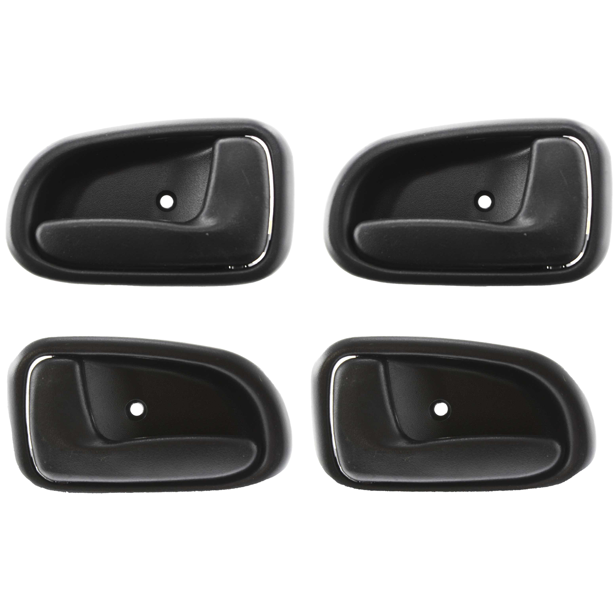 AM COROLLA 93-97 FRONT AND REAR DOOR HANDLE RH AND LH Inside Plastic Black SKU SET T462119-4 Partslink TO1353140 TO1352140 OEM 692051213004-692061213004
