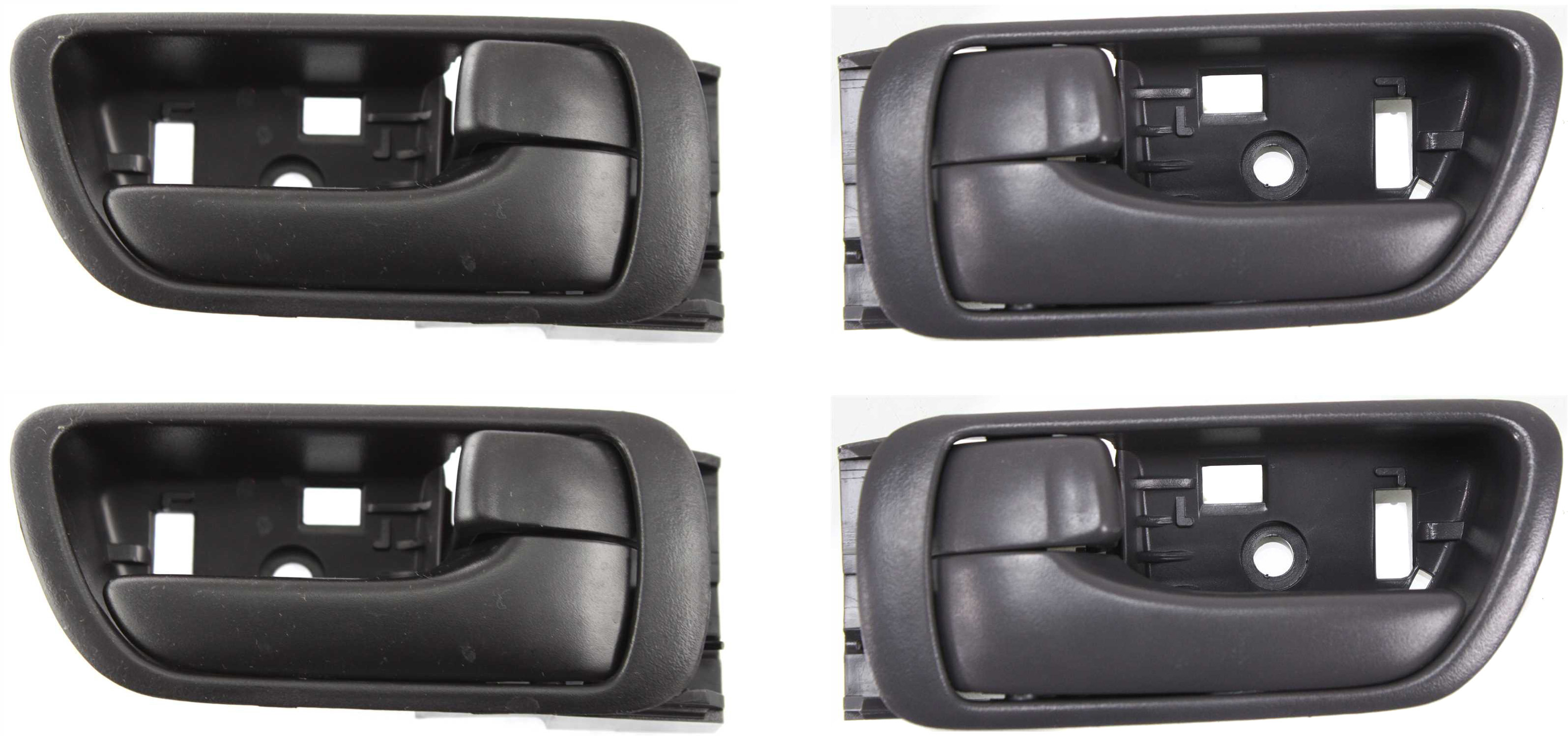 AM CAMRY 02-06 FRONT AND REAR DOOR HANDLE RH and LH Set of 4 Inside Textured Black Japan USA Built SKU SET T462161-4 Partslink IDH010064 IDH010063 OEM 69205AA020-69206AA020