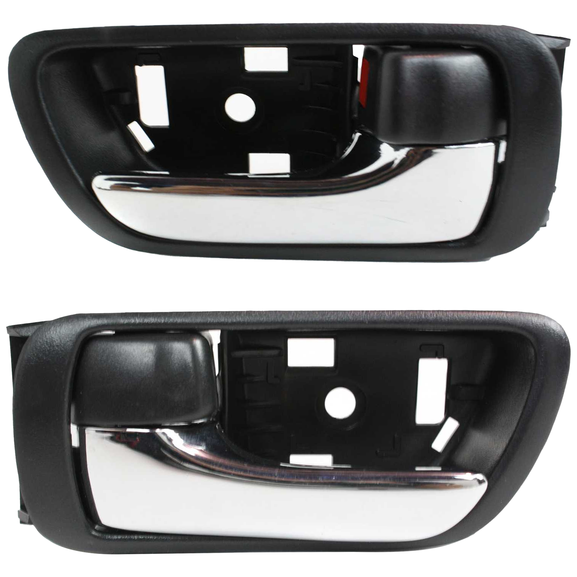AM CAMRY 02-06 FRONT INTERIOR DOOR HANDLE RH AND LH Set of 4 Textured Black With Chrome Lever Sedan Japan USA Built Vehicle =REAR SKU SET T462165-4 Partslink IDH010003 IDH010122 OEM 69205AA030B0-69206AA030B0