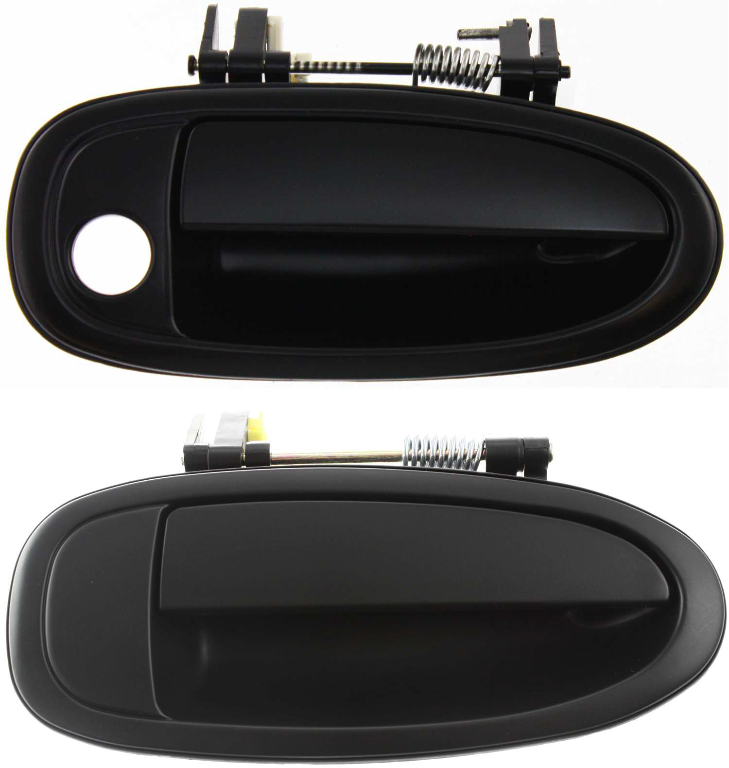 AM AVALON 95-99 FRONT AND REAR DOOR HANDLE RH Primed Black Plastic SKU SET T462179-2 Partslink TO1311127 TO1521116 OEM 69210AC010C0-69230AC010C0