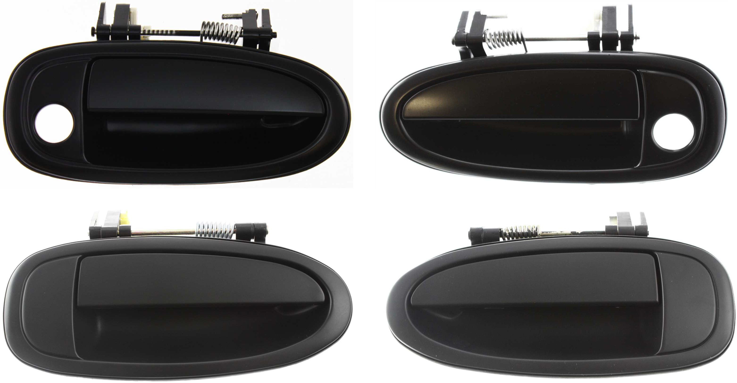AM AVALON 95-99 FRONT AND REAR DOOR HANDLE RH AND LH Primed Black Plastic SKU SET T462179-4 Partslink TO1311127 TO1310127 TO1521116 TO1520116 OEM 69210AC010C0-69220AC020C0-6923