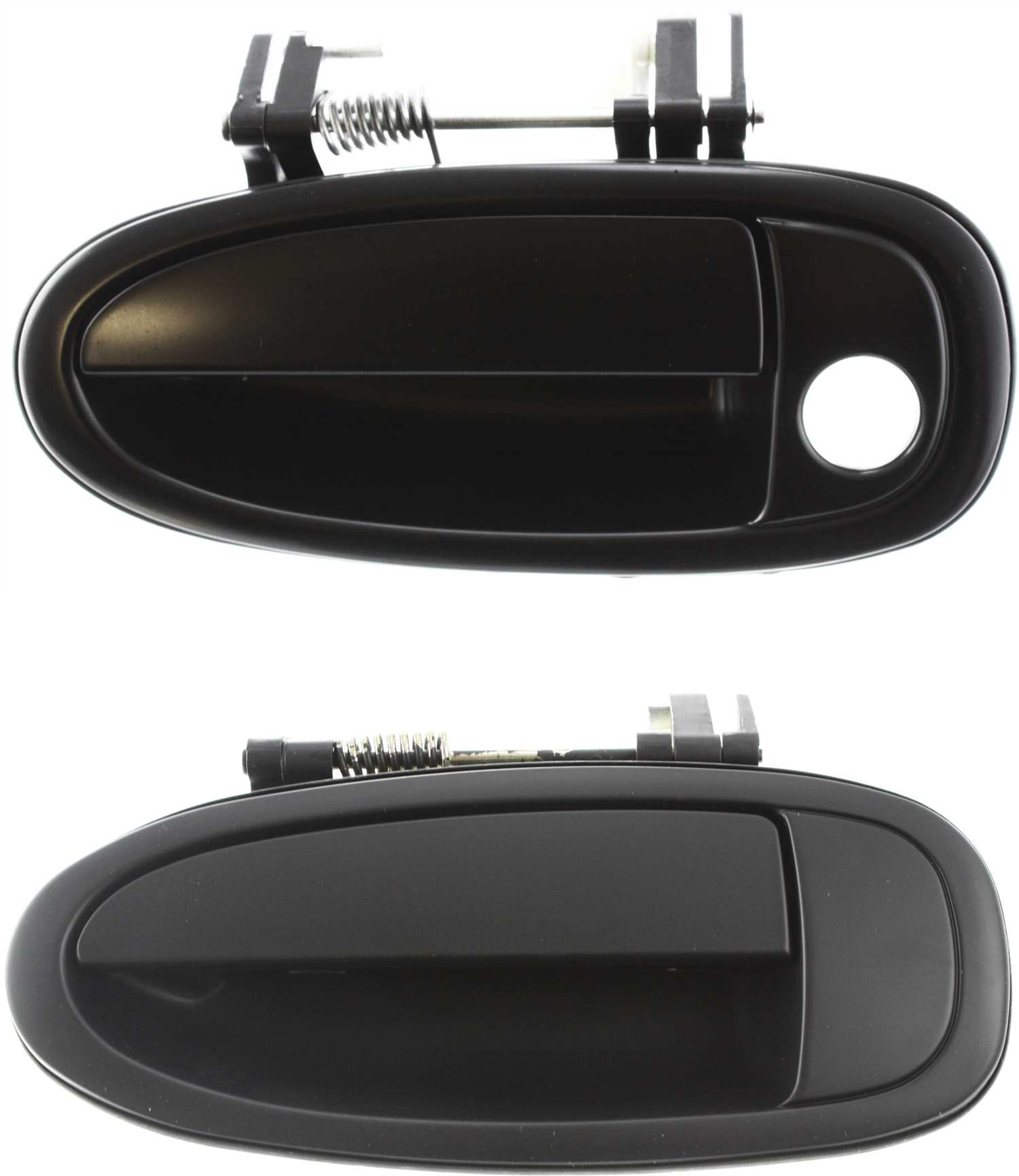 AM AVALON 95-99 FRONT AND REAR DOOR HANDLE LH Primed Black Plastic SKU SET T462180-2 Partslink TO1310127 TO1520116 OEM 69220AC020C0-69240AC010C0