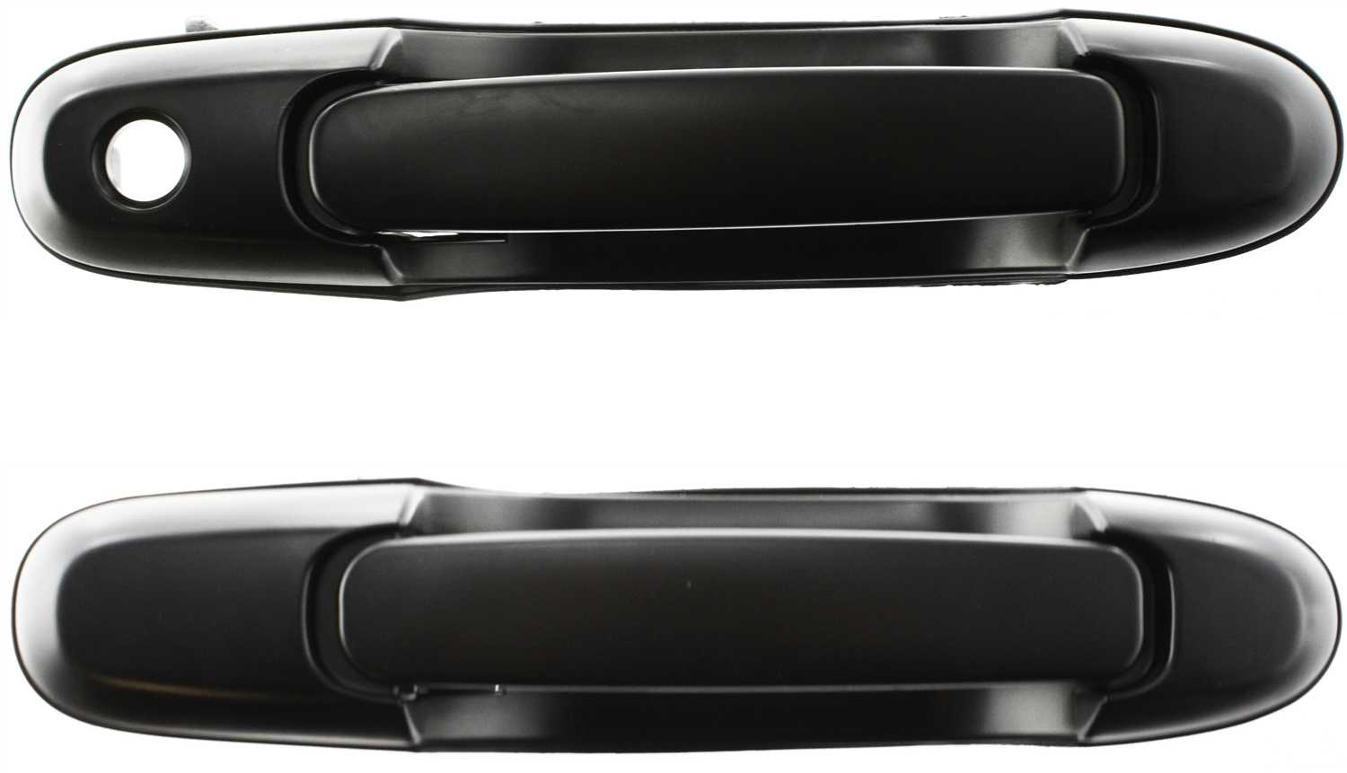 AM SIENNA 98-03 FRONT AND REAR DOOR HANDLE RH Set of 2 Outside Plastic Smooth Black SKU SET T462181-2 Partslink TO1311126 TO1520115 OEM 6921008010C0-6923008020C0