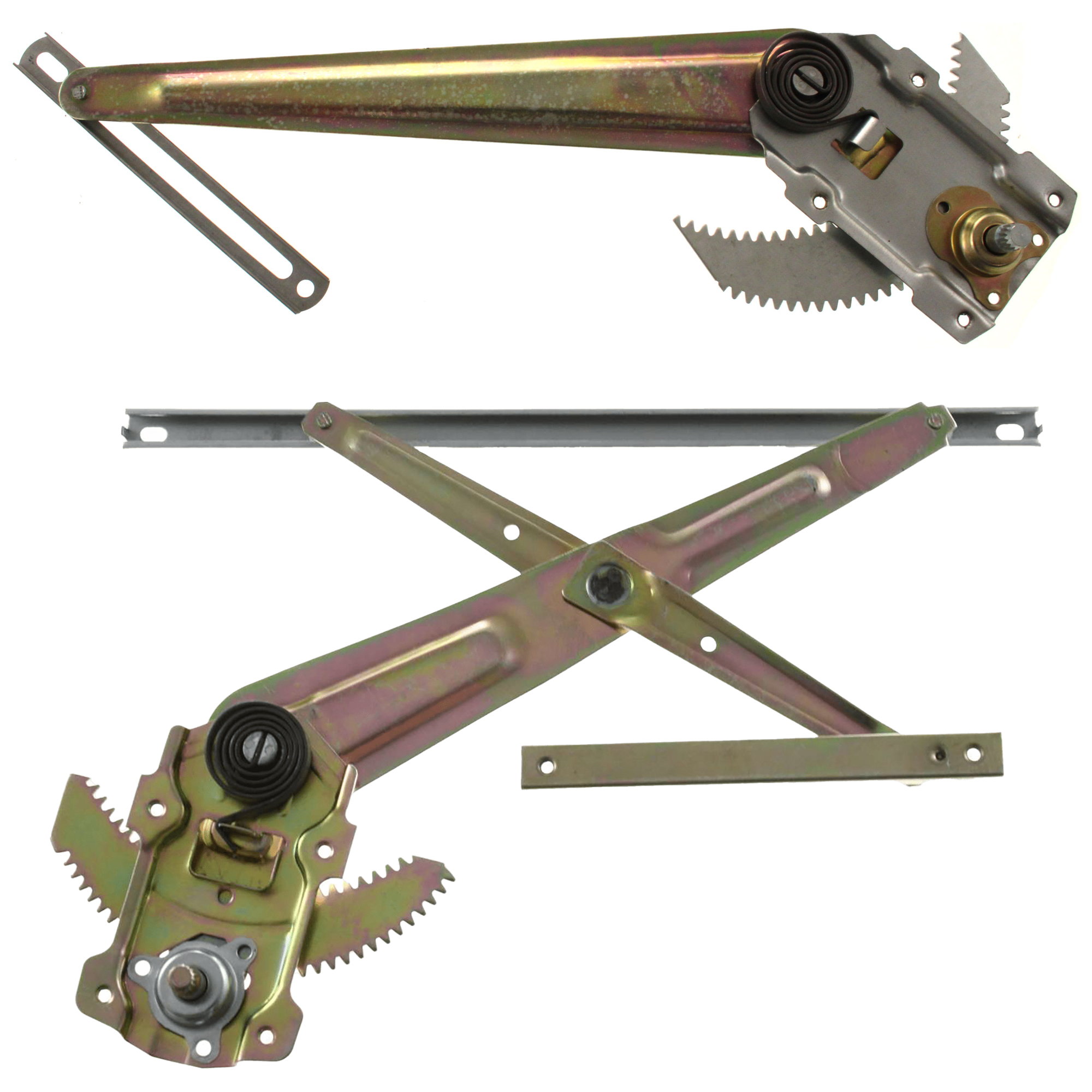 AM 4RUNNER 84-89 FRONT WINDOW REGULATOR RH AND LH Manual w Vent Window SKU SET T462905 A Partslink TO1350116 TO1351117 OEM 6980189108-6980289107