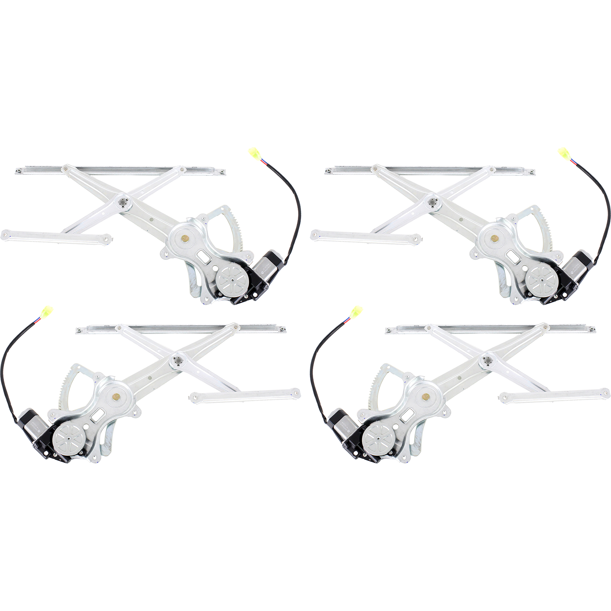 AM TACOMA 05-23 FRONT AND REAR WINDOW REGULATOR RH AND LH Power w Motor Set of 4 SKU SET T462937-4 Partslink TO1350167 TO1351167 OEM 6980204040-6980104040