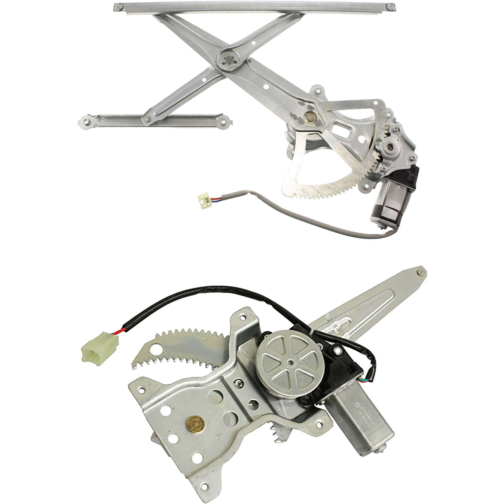 AM COROLLA 03-08 FRONT AND REAR WINDOW REGULATOR LH Power w Motor SKU SET T462940-2L Partslink TO1350139 TO1550108 OEM 6982002170-6984002140