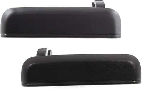 AM TERCEL 95-99 REAR DOOR HANDLE RH and LH Outside Plastic Textured Black SKU SET T491303 Partslink TO1521102 TO1520102 OEM 69-230-160-906-924-000-000