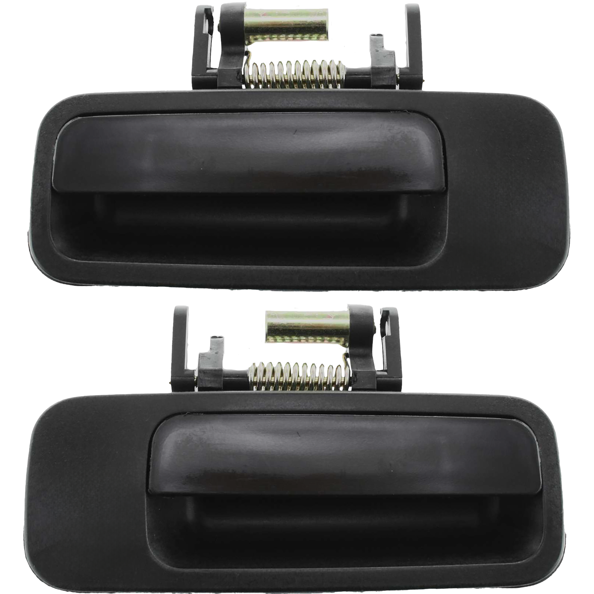 AM CAMRY ES300-97-01 REAR DOOR HANDLE RH AND LH Outside Smooth Black Plastic USA Built SKU SET T491307 Partslink TO1521122 TO1520122 OEM 69230AA010C0-6923033040C0-6924