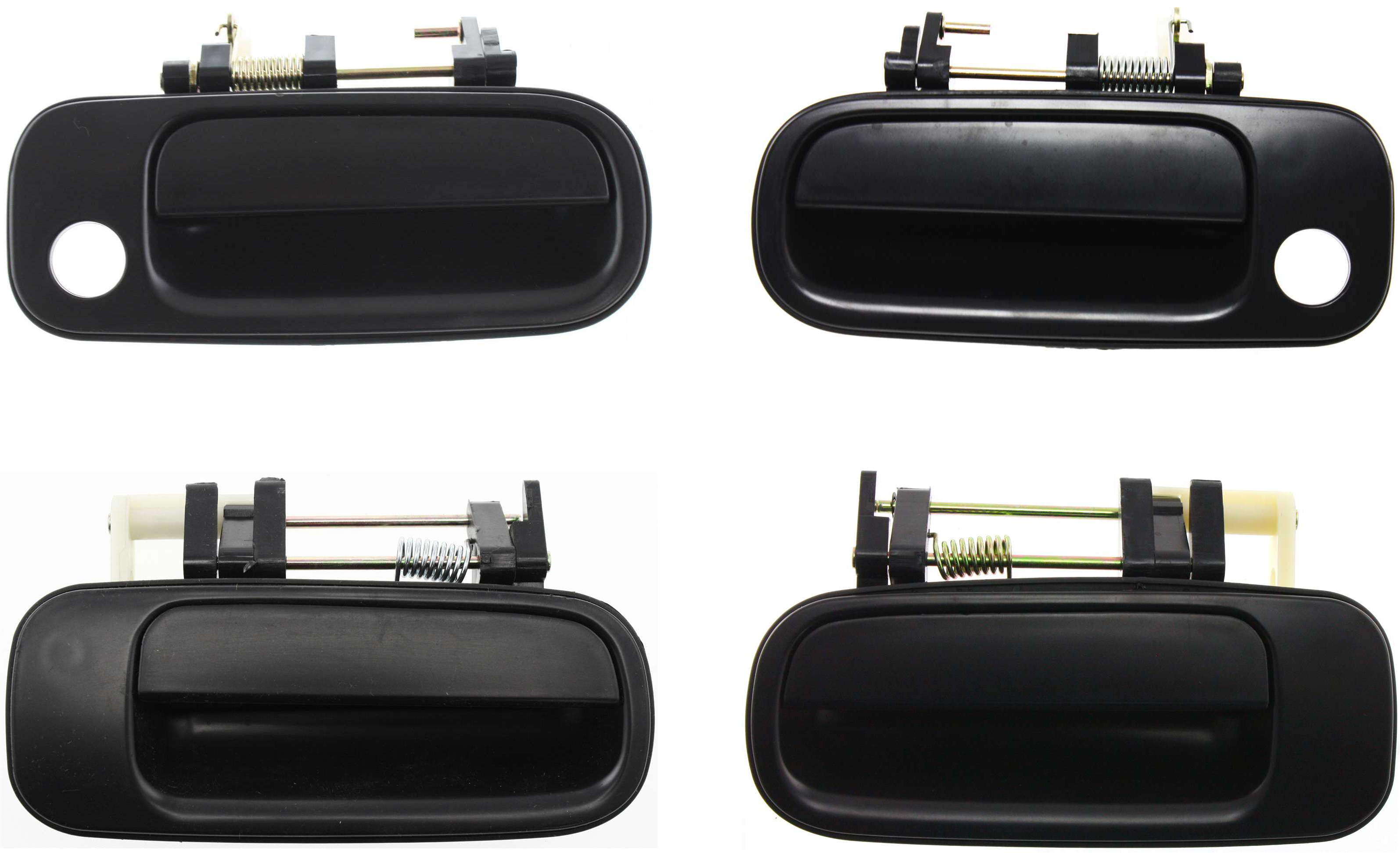 AM CAMRY 92-96 FRONT AND REAR DOOR HANDLE RH AND LH Set of 4 Outside Smooth Black SKU SET T491317-4 Partslink TO1310101 TO1310109 TO1521101 TO1521106 TO1520106 OEM 6921033010-6921032091C1-692203