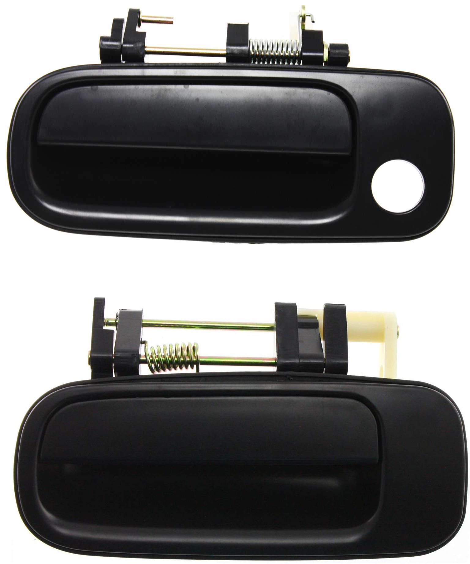 AM CAMRY 92-96 FRONT AND REAR DOOR HANDLE LH Set of 2 Outside Smooth Black SKU SET T491318-2 Partslink TO1310101 TO1310109 TO1520106 OEM 6922033020-6922033011C1-692403