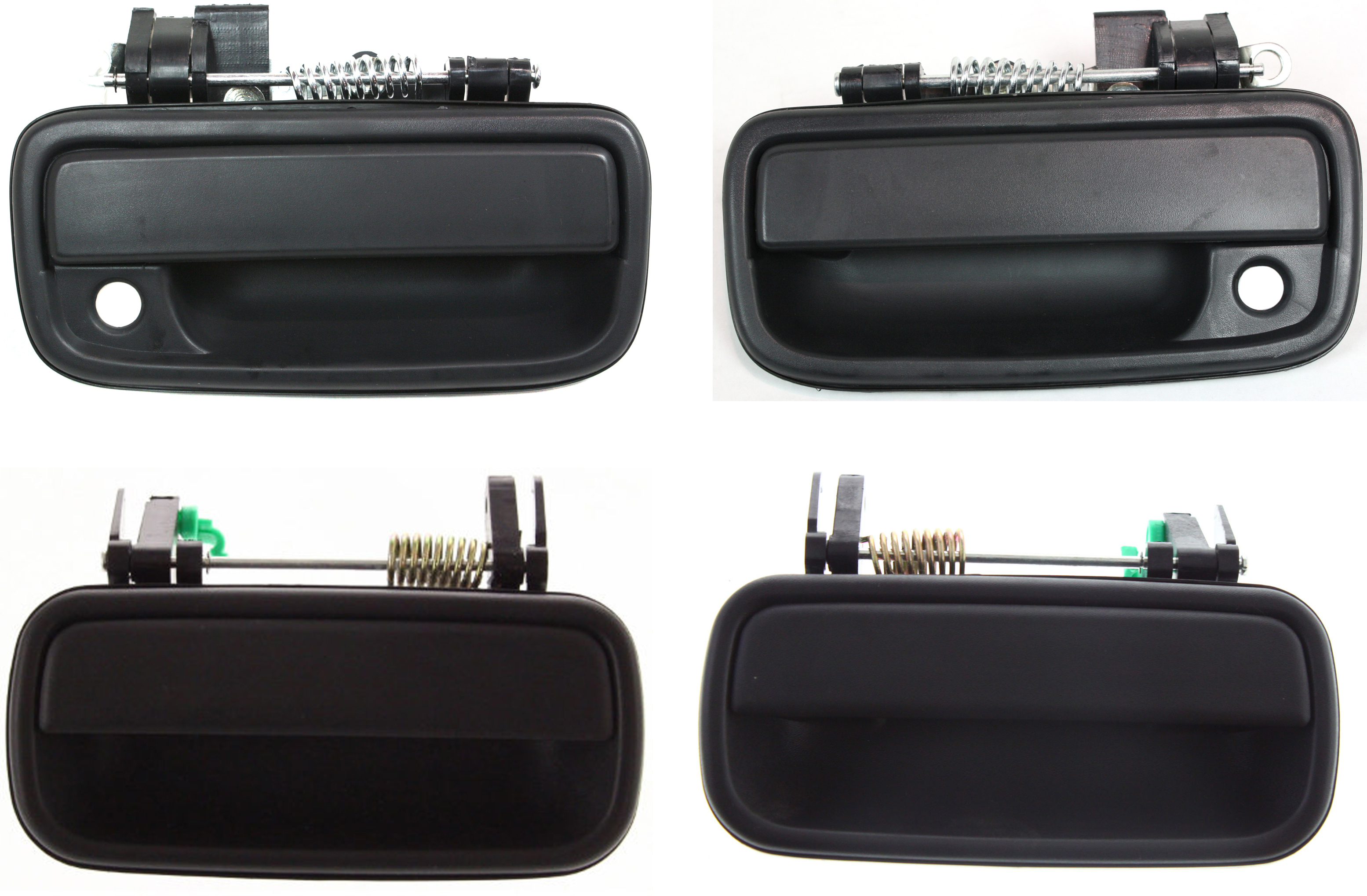 AM TACOMA 95-04 FRONT AND REAR DOOR HANDLE RH AND LH Set of 4 Outside Textured Black SKU SET T491319-4 Partslink TO1311117 TO1310117 TO1521113 TO1520113 OEM 6921035020-6922035020-69230350