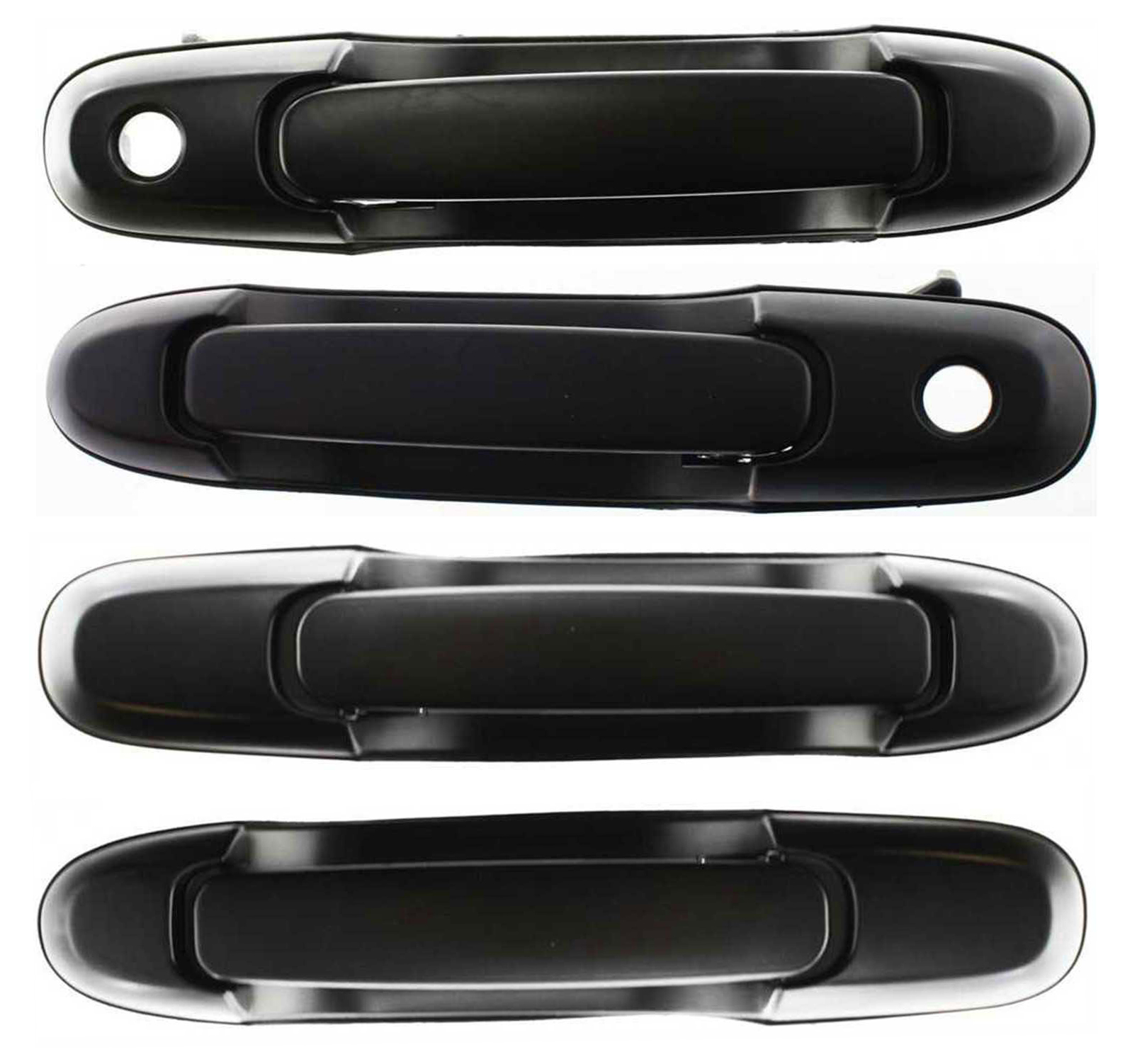 AM SIENNA 98-03 FRONT AND REAR DOOR HANDLE RH AND LH Set of 3 Smth Black SKU SET T494702-4 Partslink TO1311126 TO1310126 TO1520115 OEM 6921008010C0-6922008010C0-6923