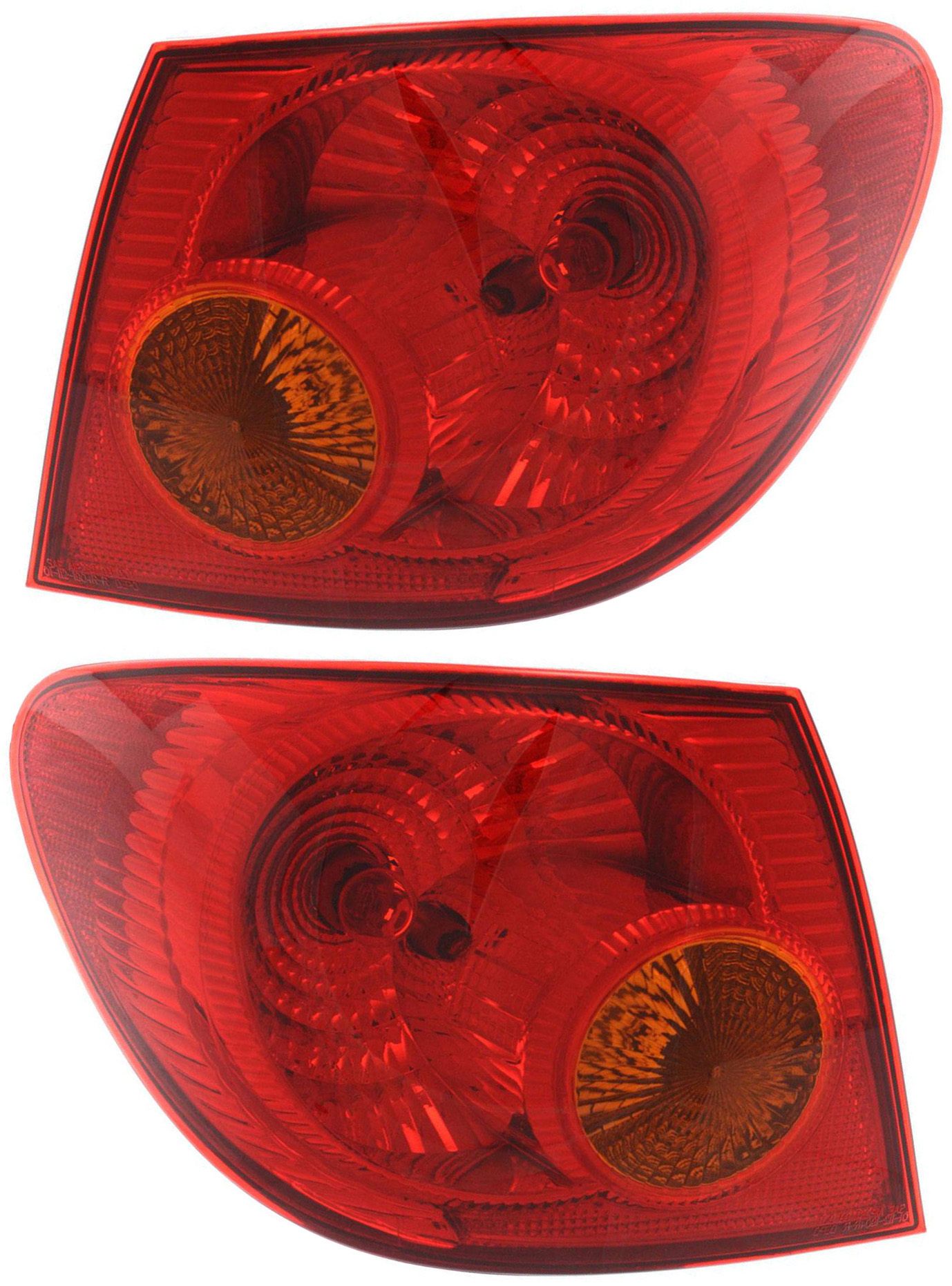 AM COROLLA 03-04 TAIL LAMP RH AND LH Outer Assembly Halogen SKU SET T730107 Partslink TO2801144 TO2800144 OEM 8155002200-8156002200