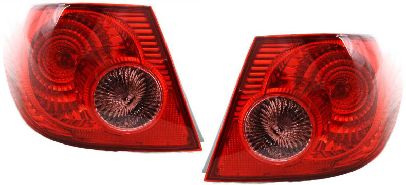 AM COROLLA 04-04 TAIL LAMP RH AND LH Outer Assembly Halogen SKU SET T730117 Partslink TO2801154 TO2800154 OEM 8155002290-8156002290