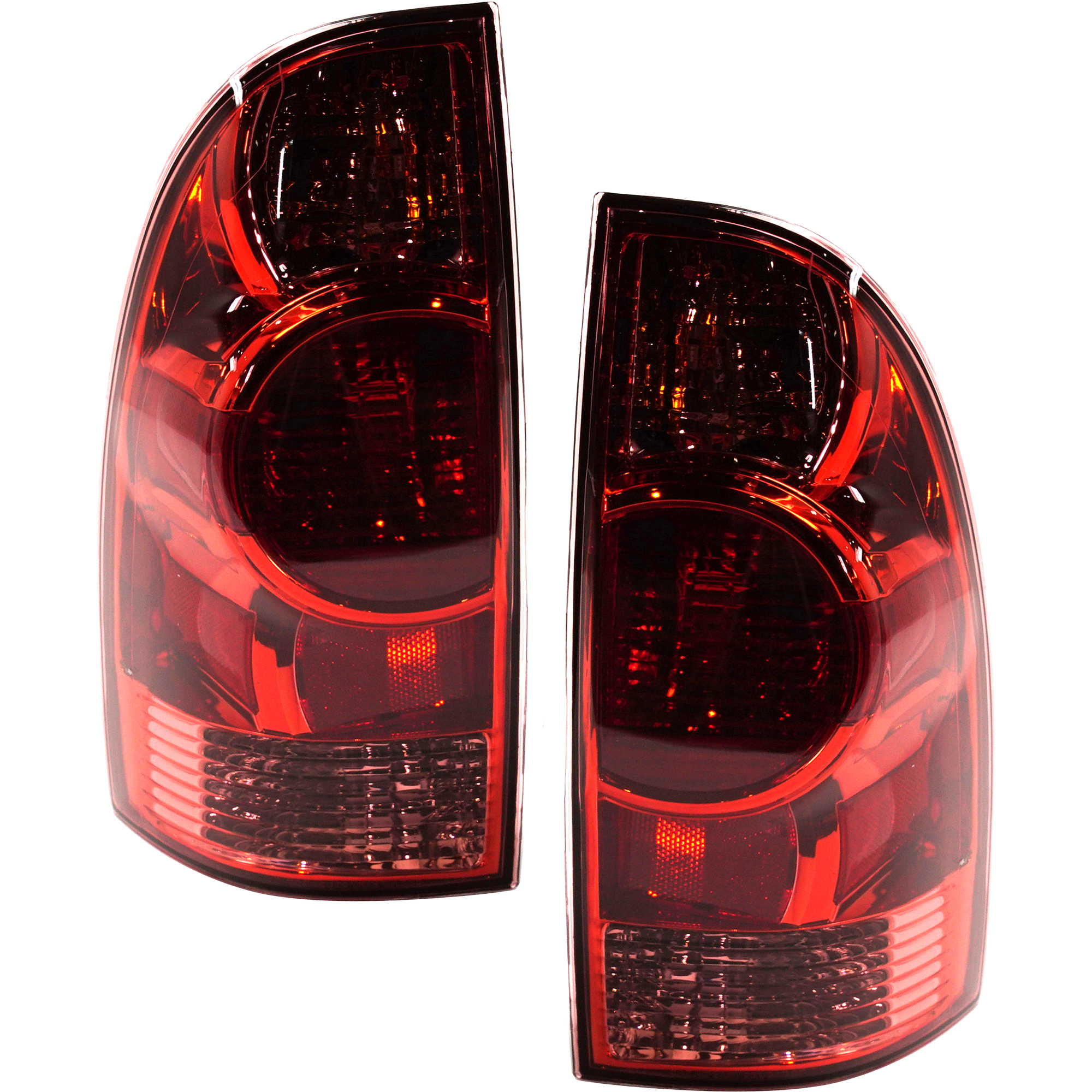 AM TACOMA 05-15 TAIL LAMP RH AND LH Assembly Halogen Standard Type Red Lens SKU SET T730123 Partslink TO2801158 TO2800158 OEM 8155004150-8156004150