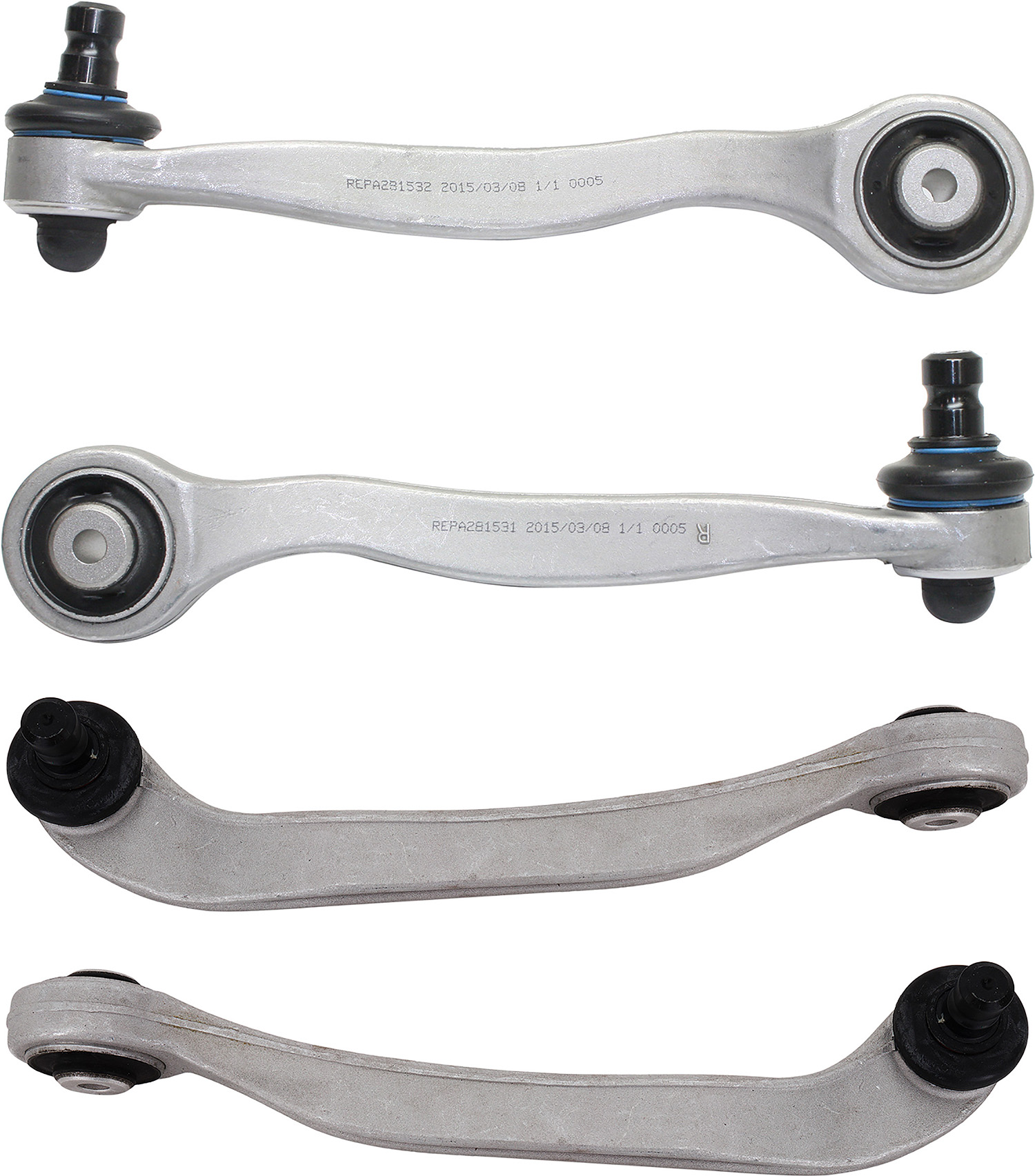 AM A6-06-11 A6 QUATTRO 05-11 FRONT CONTROL ARM RH AND LH Upper Frontward and Rearward Arm SKU SET TA28150001-4 OEM 4E0407509B 4E0407509E 4E040750