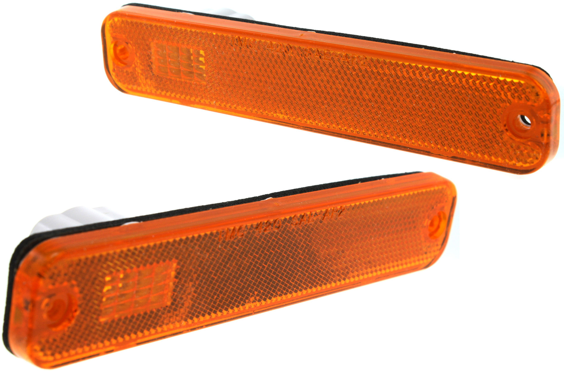 AM ECONOLINE VAN 75-91 FRONT SIDE MARKER LAMP RH AND LH Lens and Housing On Fender SKU SET TRI420 Partslink FO2550101 OEM D3TZ15A201A