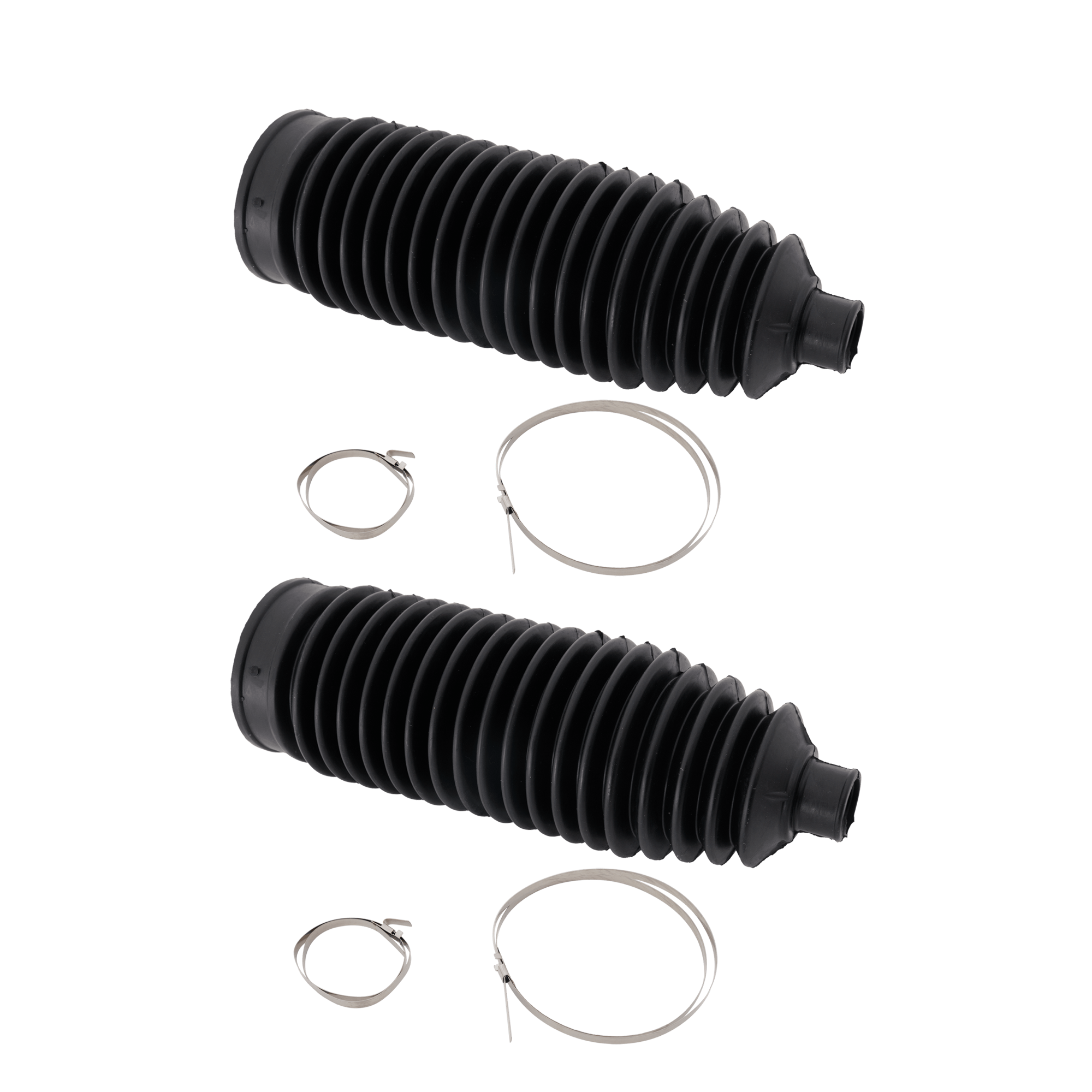 AM BEETLE 98-10 GOLF 99-06 STEERING RACK BOOT RH AND LH Bellows w Locking C Clamps SKU SET TV28100001-2 OEM 1J0422831B