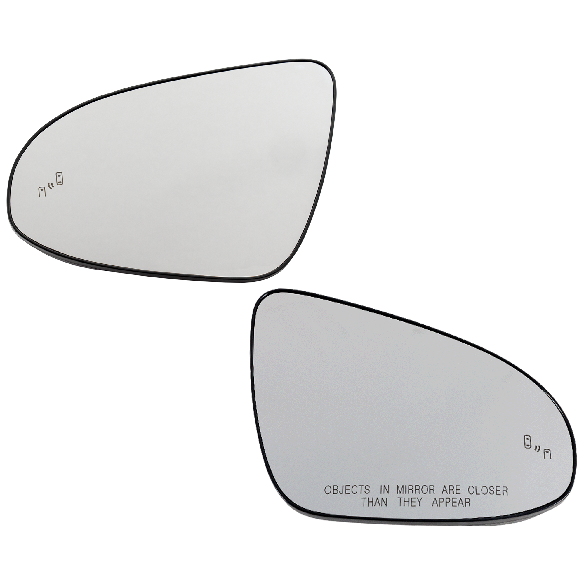 AM CAMRY 13-14 MIRROR GLASS RH AND LH Heated w Backing Plate and Blind Spot Detection SKU SET TY04GR OEM 8791706010-8790206011-87947060