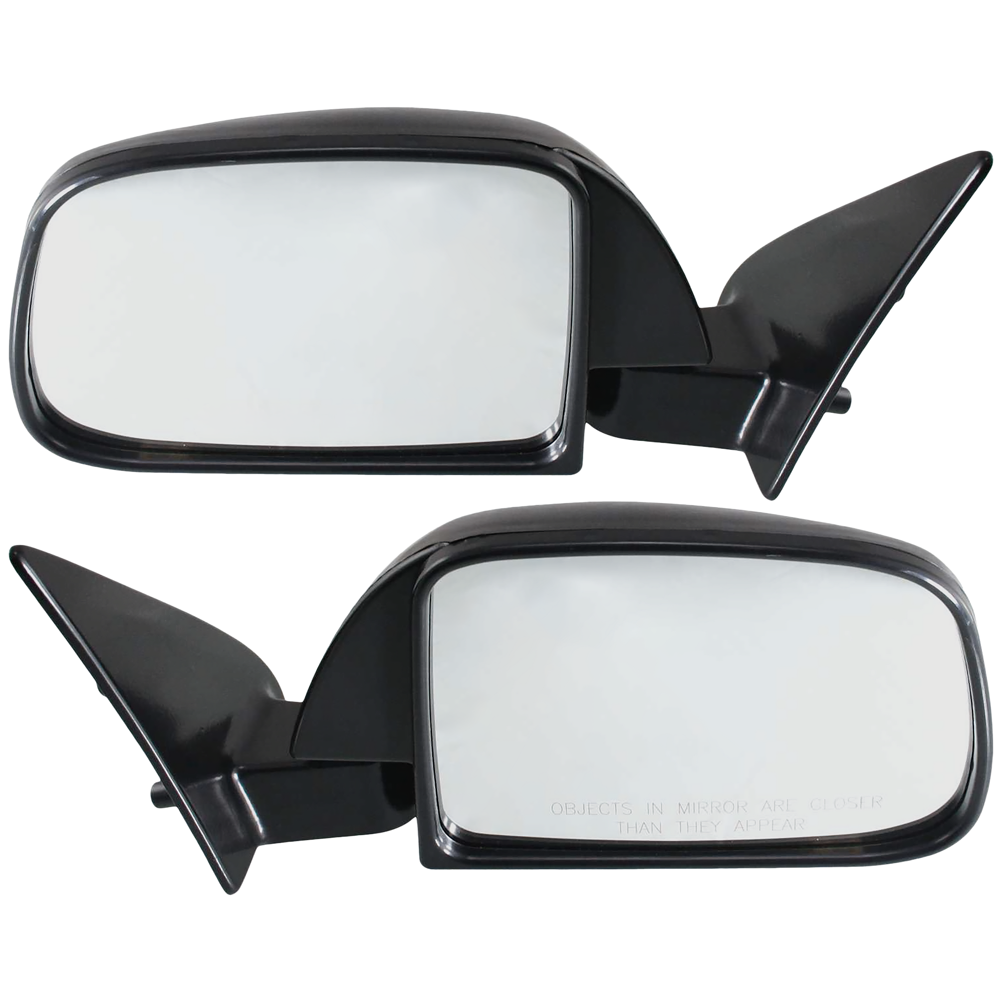 AM TOYOTA PICKUP 89-95 MIRROR RH AND LH Manual Adjust Manual Folding Non Heated Paintable Corner Mount w Single Glass w o Vent Window SKU SET TY11R Partslink TO1320112 TO1321112 OEM 8791089149-8794089147