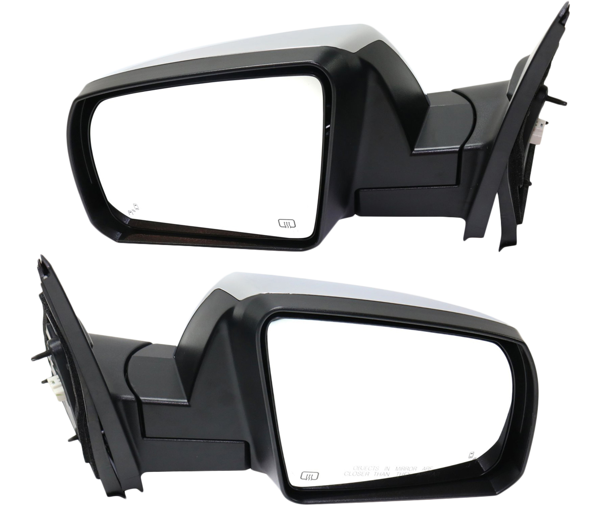 AM TUNDRA 14-21 MIRROR RH AND LH Non Towing Power Manual Folding Heated Chrome w BSD No Signal Light w Lane Change Assist SKU SET TY210CR Partslink TO1320305 TO1321305 OEM 879100C410-879400C430
