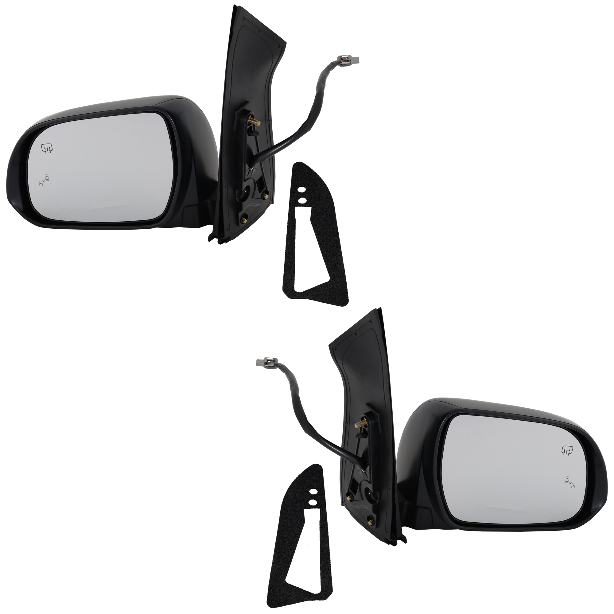 AM SIENNA 15-17 MIRROR RH AND LH Power Manual Folding Heated Paintable w BSD Memory Side Object Sensor and Signal Light No Auto dimming SKU SET TY222ER S Partslink TO1320359 TO1321359 OEM 8791008122C1 PFM 8794008122C1