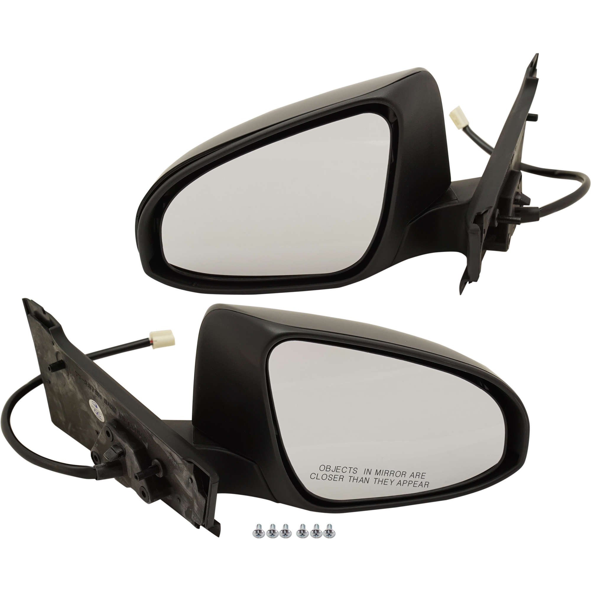 AM YARIS 14-14 MIRROR RH AND LH Power Manual Folding Heated Paintable France Built Vehicle SKU SET TY233ER Partslink TO1320372 TO1321372 OEM 879100DB00 PFM 879400DB00 PFM
