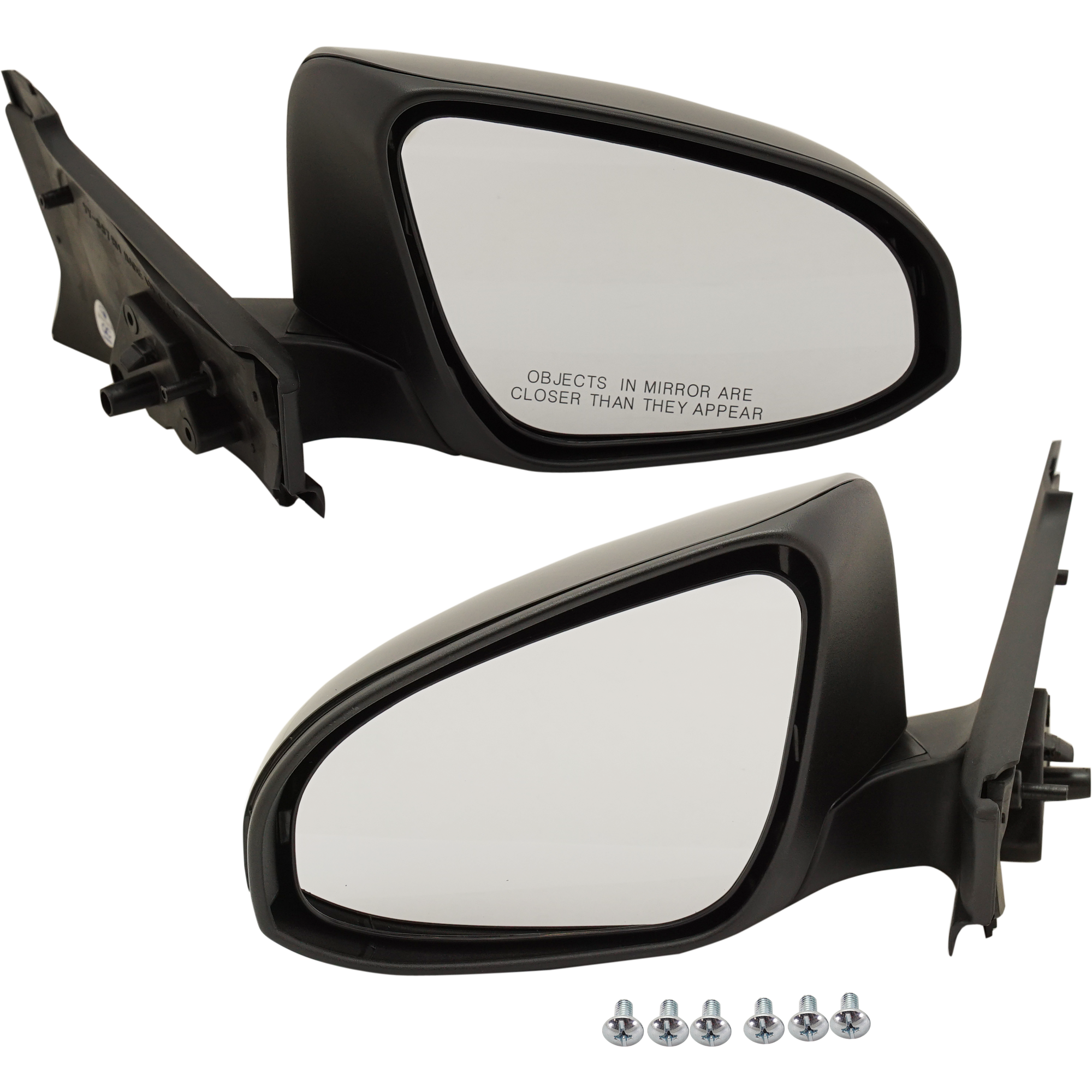 AM YARIS 14-14 MIRROR RH AND LH Manual Adjust Manual Folding Non Heated Paintable France Built Vehicle SKU SET TY234R Partslink TO1320370 TO1321370 OEM 879100DB10 PFM 879400DB10 PFM