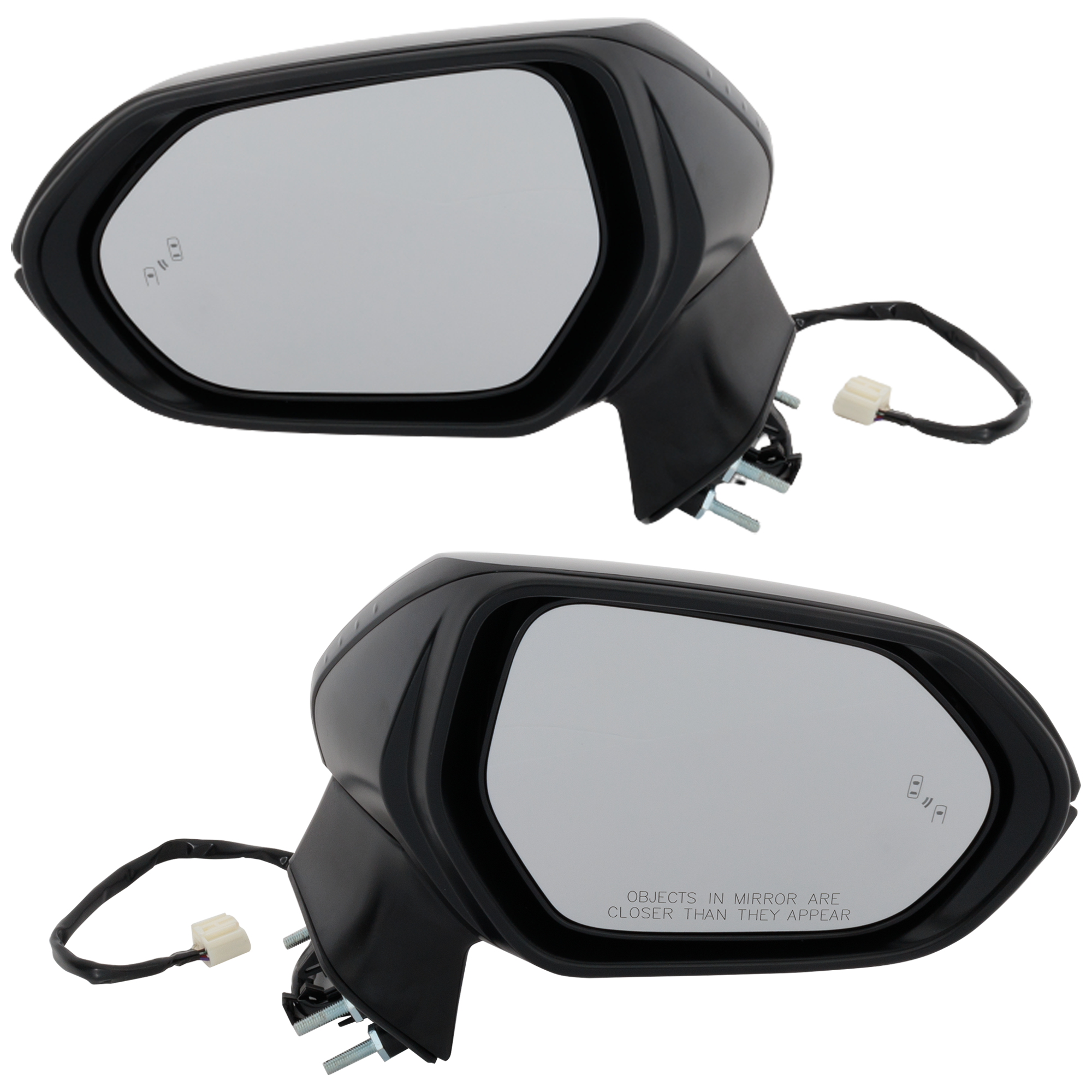 AM COROLLA 20-22 MIRROR RH AND LH Power Heated Manual Folding Paintable Japan North America Built Vehicles w Blind Spot Detection in Glass No Signal Light SKU SET TY254ER S Partslink TO1320393 TO1321393 OEM 8791012K60 PFM 8794012K90 PFM