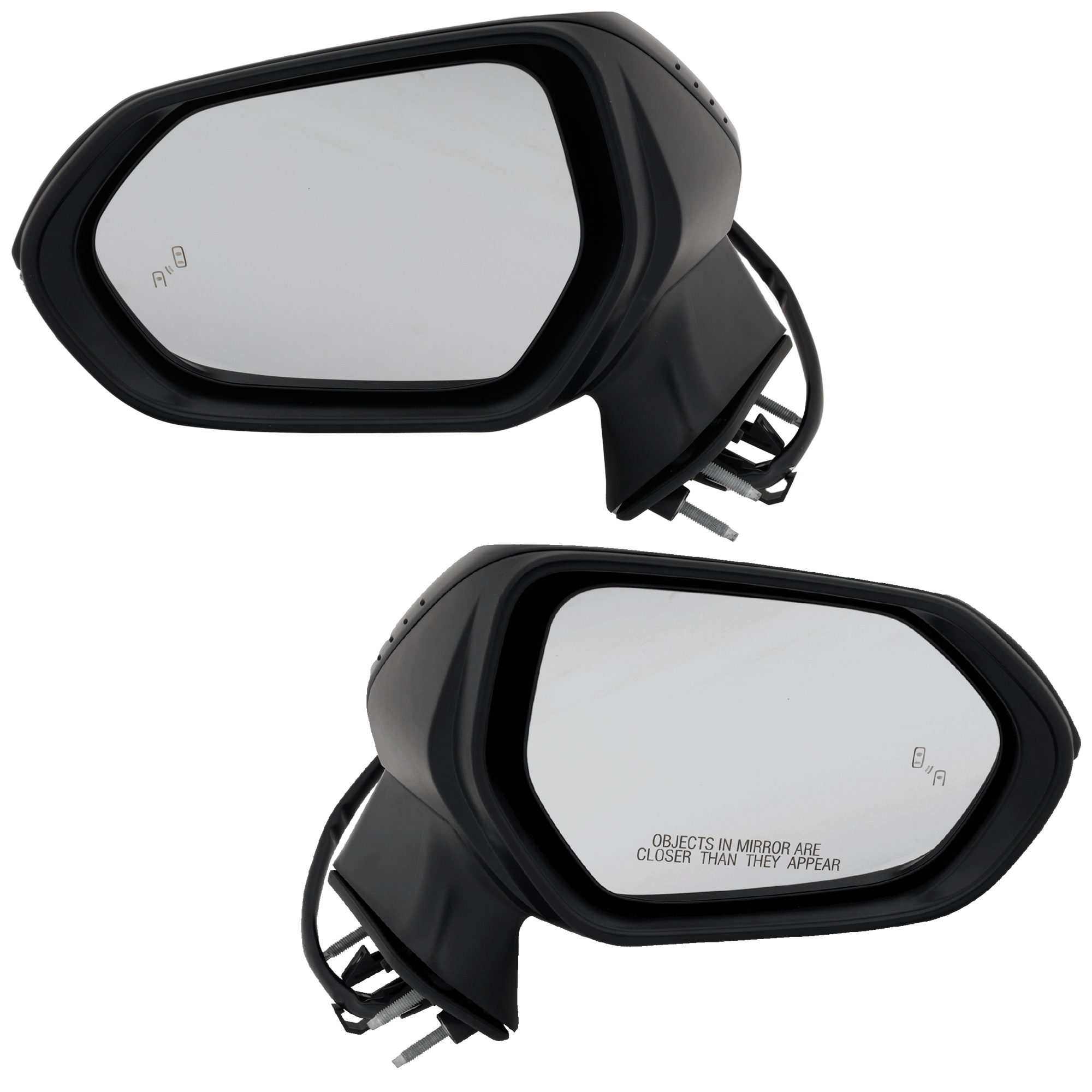 AM COROLLA 19-25 MIRROR RH AND LH Power Manual Folding Heated Paintable w Blind Spot Detection in Glass and In housing Signal Light No Auto dimming and Memory SKU SET TY255ER S Partslink TO1320395 TO1321395 OEM 8791012F90 PFM 8794012G10 PFM