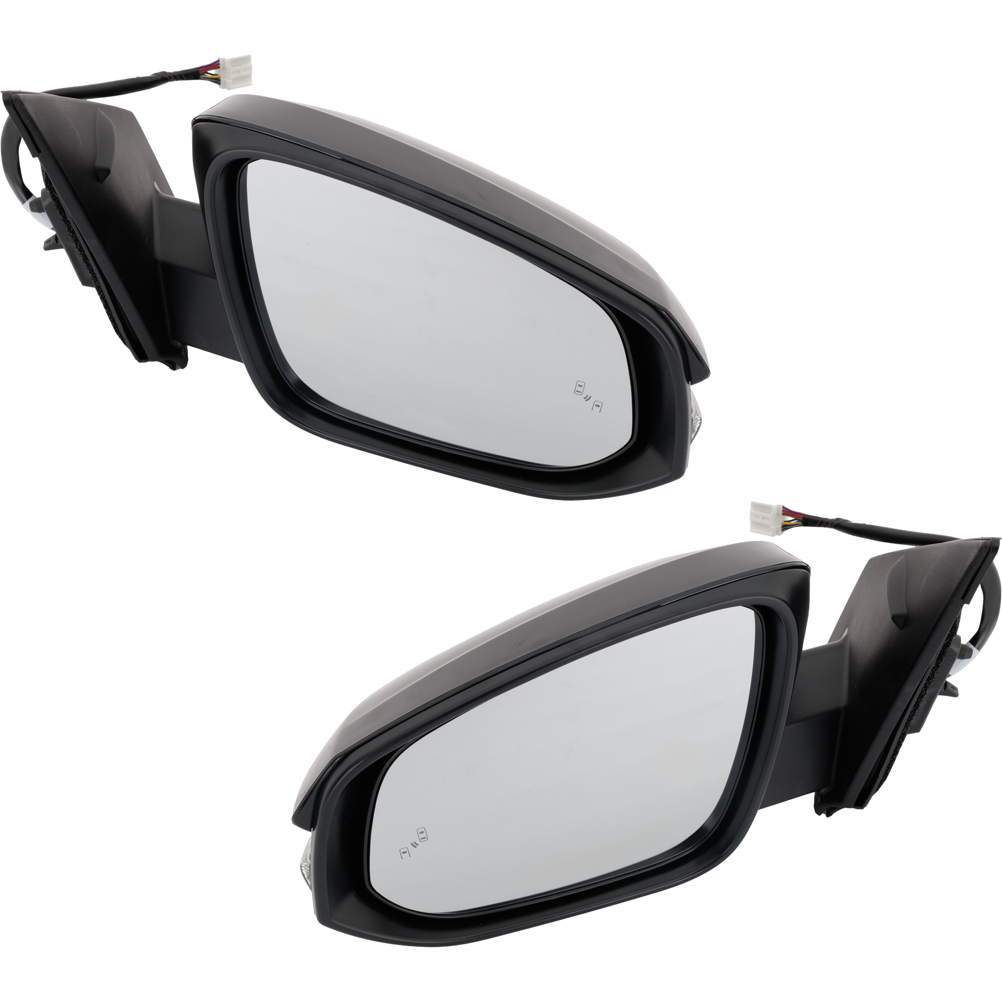 AM RAV4-16-18 MIRROR RH AND LH Power Manual Folding Heated Paintable w BSD Camera and Signal Light Exc. Hybrid Model SKU SET TY301ER Partslink TO1320347 TO1321347 OEM 879100R190C0-879400R200C0