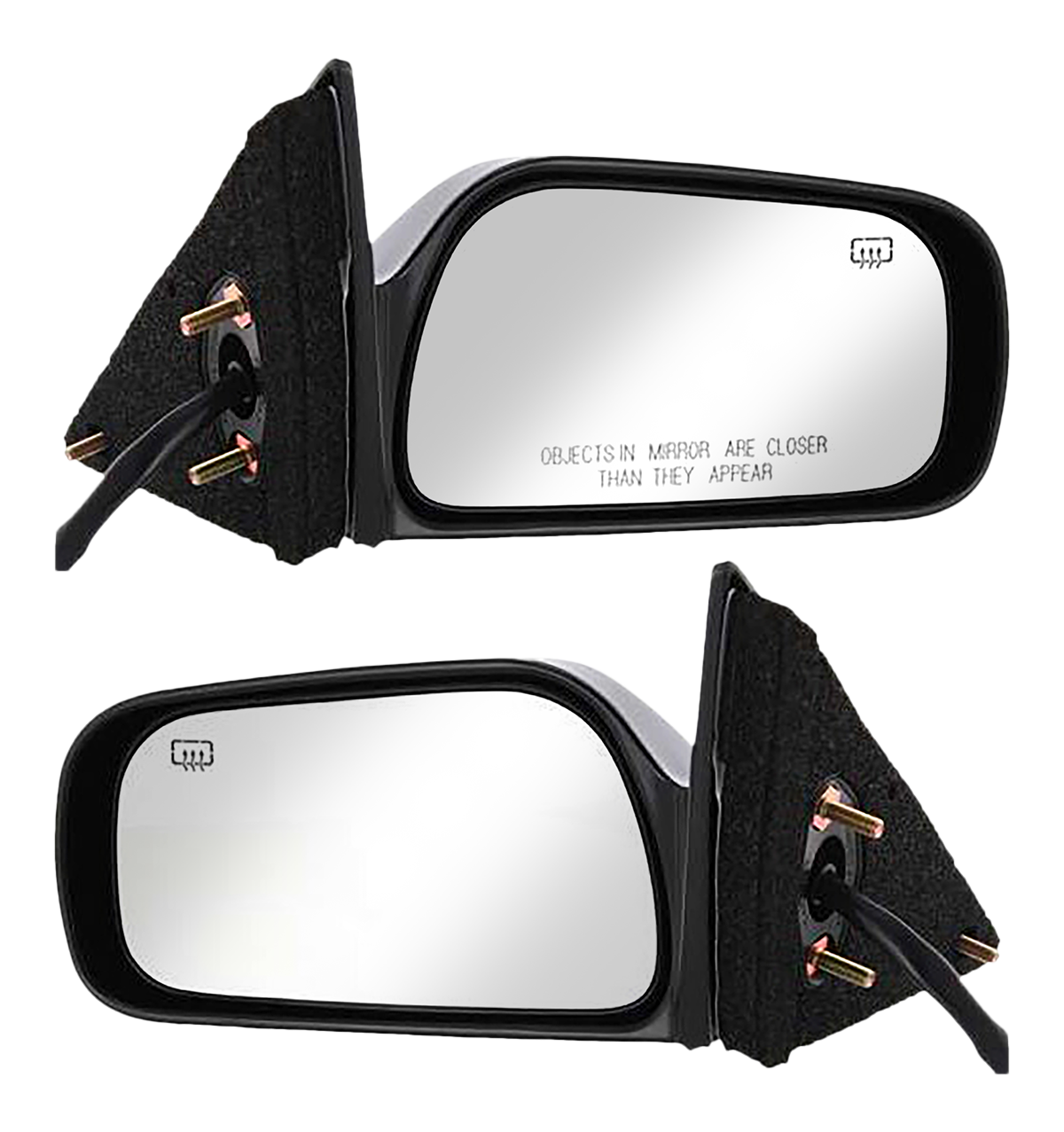 AM CAMRY 97-01 MIRROR RH AND LH Power Non Folding Heated Paintable USA Built Vehicle XLE Model SKU SET TY41ER Partslink TO1320130 TO1321130 OEM 87910AA040C0-87940AA040C0