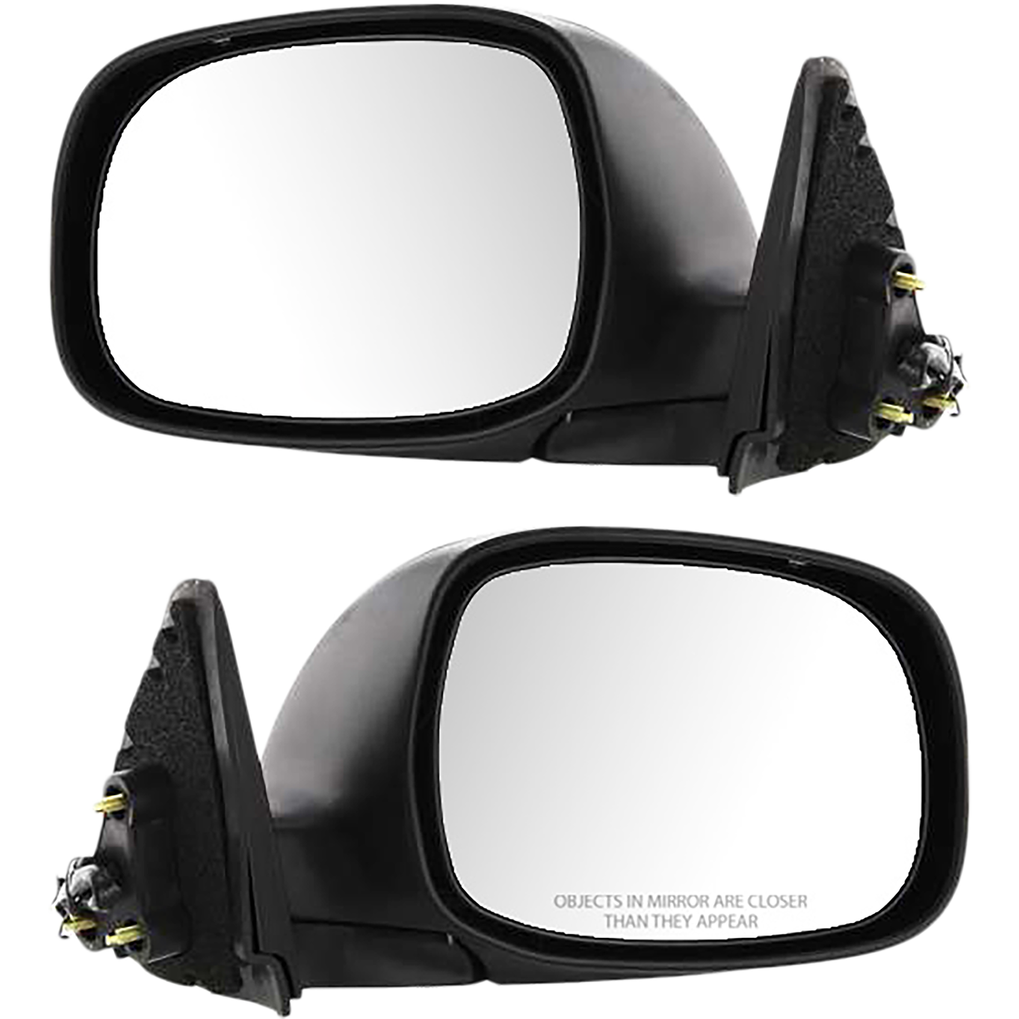 AM TUNDRA 00-06 MIRROR RH AND LH Non Towing Power Non Heated Manual Folding Chrome SR5 Model Access Cab Regular Cab SKU SET TY59CR Partslink TO1320191 TO1321191 OEM 879100C040-879400C040