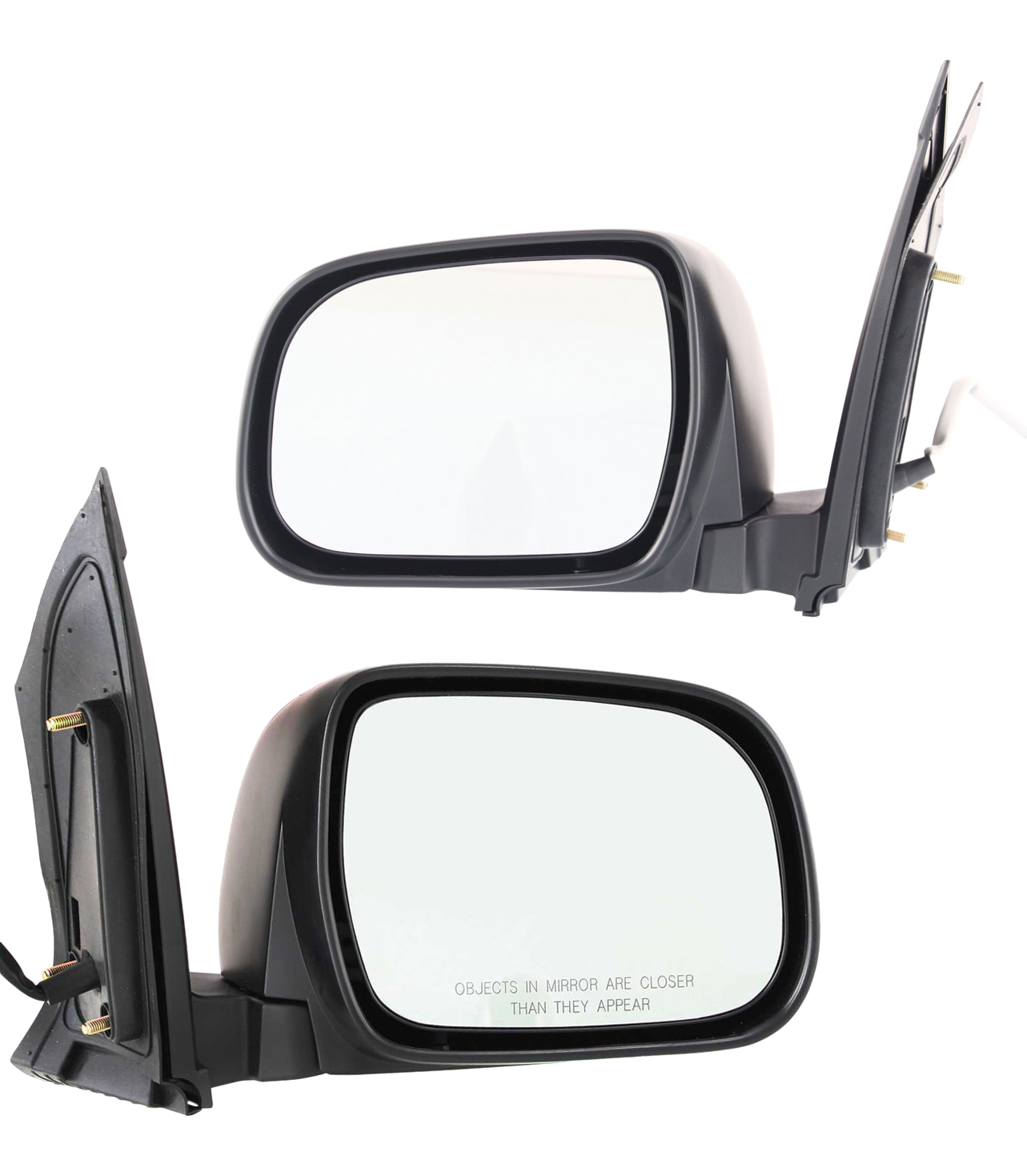 AM SIENNA 04-10 MIRROR RH AND LH Power Manual Folding Heated Textured No Auto dimming SKU SET TY72ER Partslink TO1320205 TO1321205 OEM 87910AE020-87940AE020