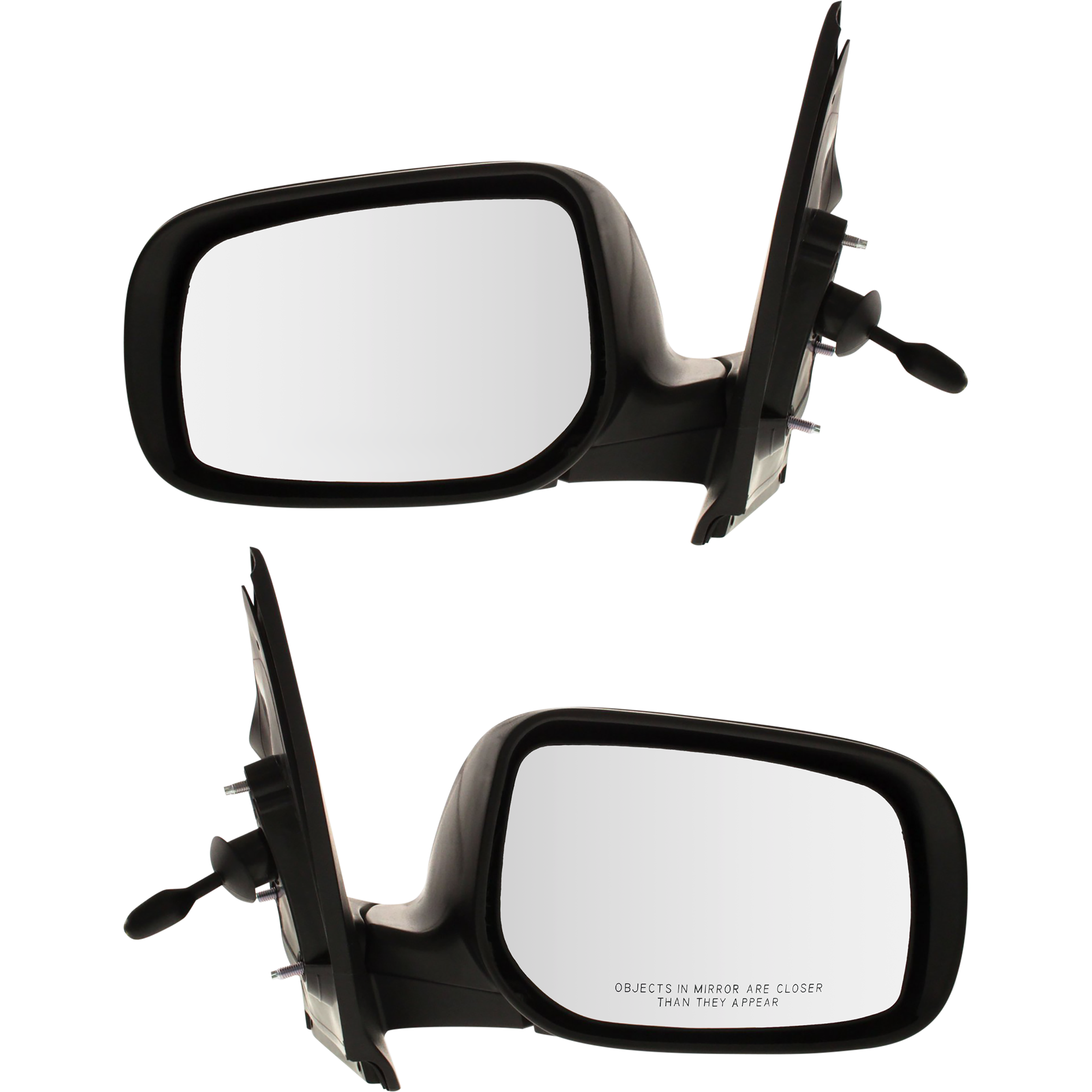 AM YARIS 07-12 MIRROR RH AND LH Manual Adjust Manual Folding Non Heated Paintable Sedan SKU SET TY92R Partslink TO1320232 TO1321232 OEM 8791052800-8794052780