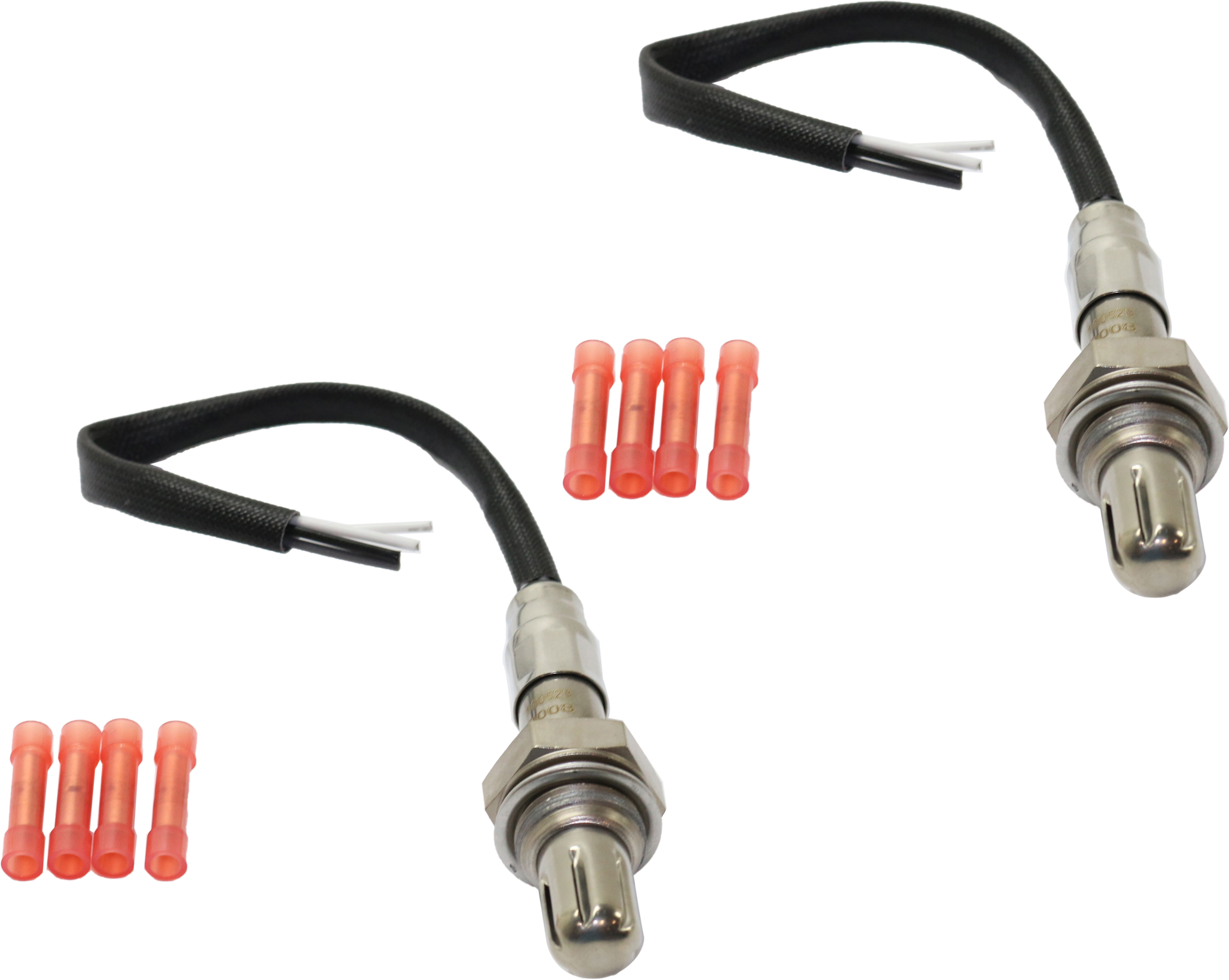 AM UNIVERSAL TYPE OXYGEN SENSOR Heated 4 wire 15 cm long Set of 2 Includes instructions and butt type SKU SET USOS 4000-2