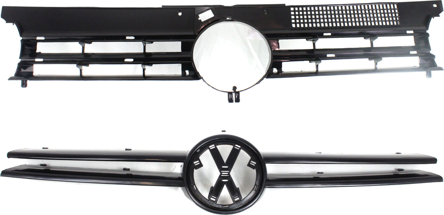 AM GOLF 99-06 GTI 06-07 GRILLE Grille Shell and Insert SKU SET V070107-2 Partslink VW1200124 VW1207101 OEM 1J0853653CGRU 1J0853655G01C