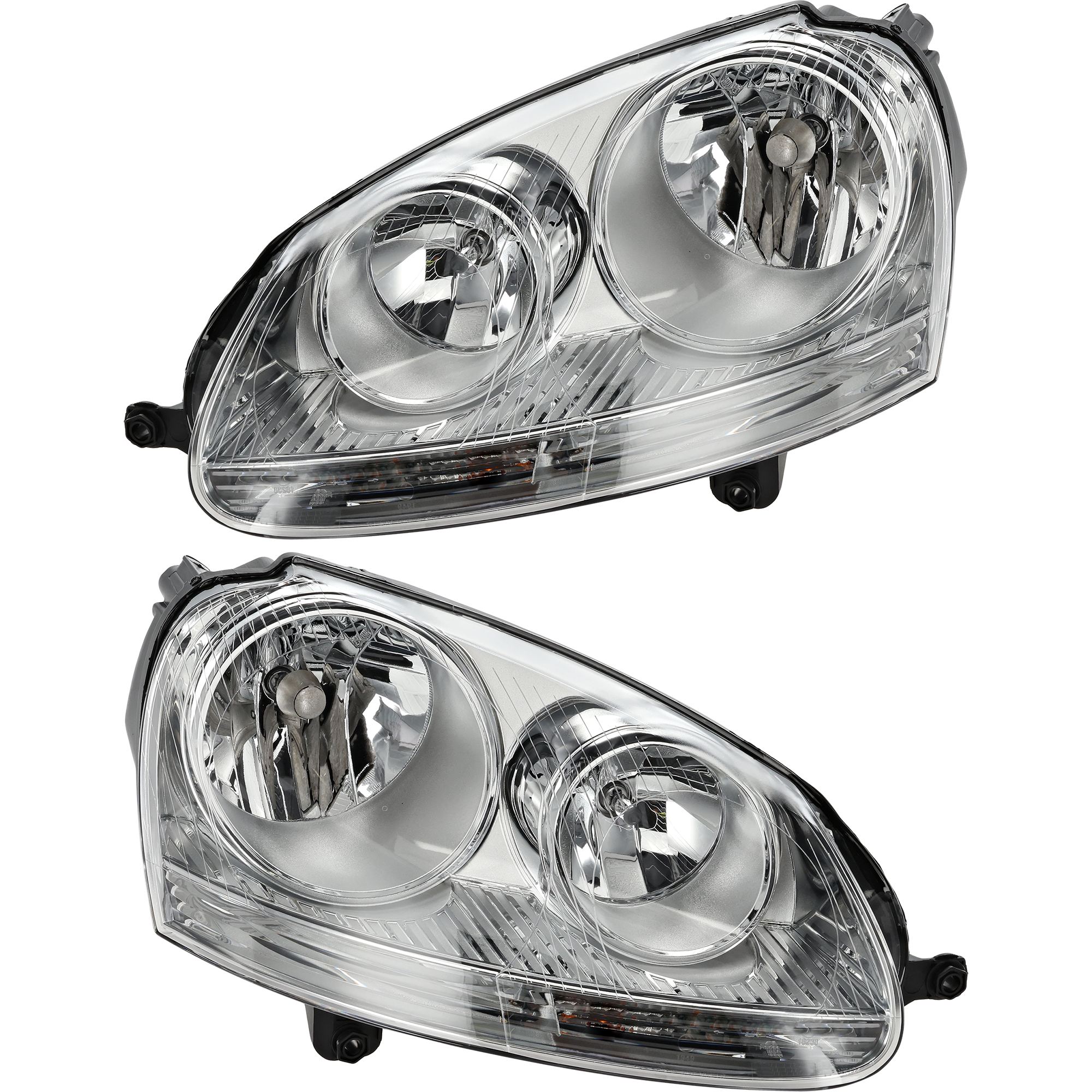 AM GOLF 06-06 JETTA 05-10 HEAD LAMP RH AND LH Assembly Halogen SKU SET V100145 Partslink VW2502127 VW2503127 OEM 1K6941005S 1K6941006S