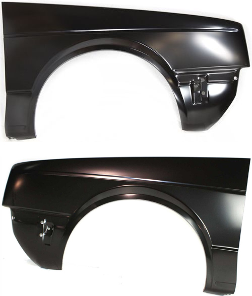 AM RABBIT 75-80 CABRIOLET 80-93 FRONT FENDER RH AND LH Primed SKU SET V100 Partslink VW1241102 VW1240102 OEM 155821022H 155821021H