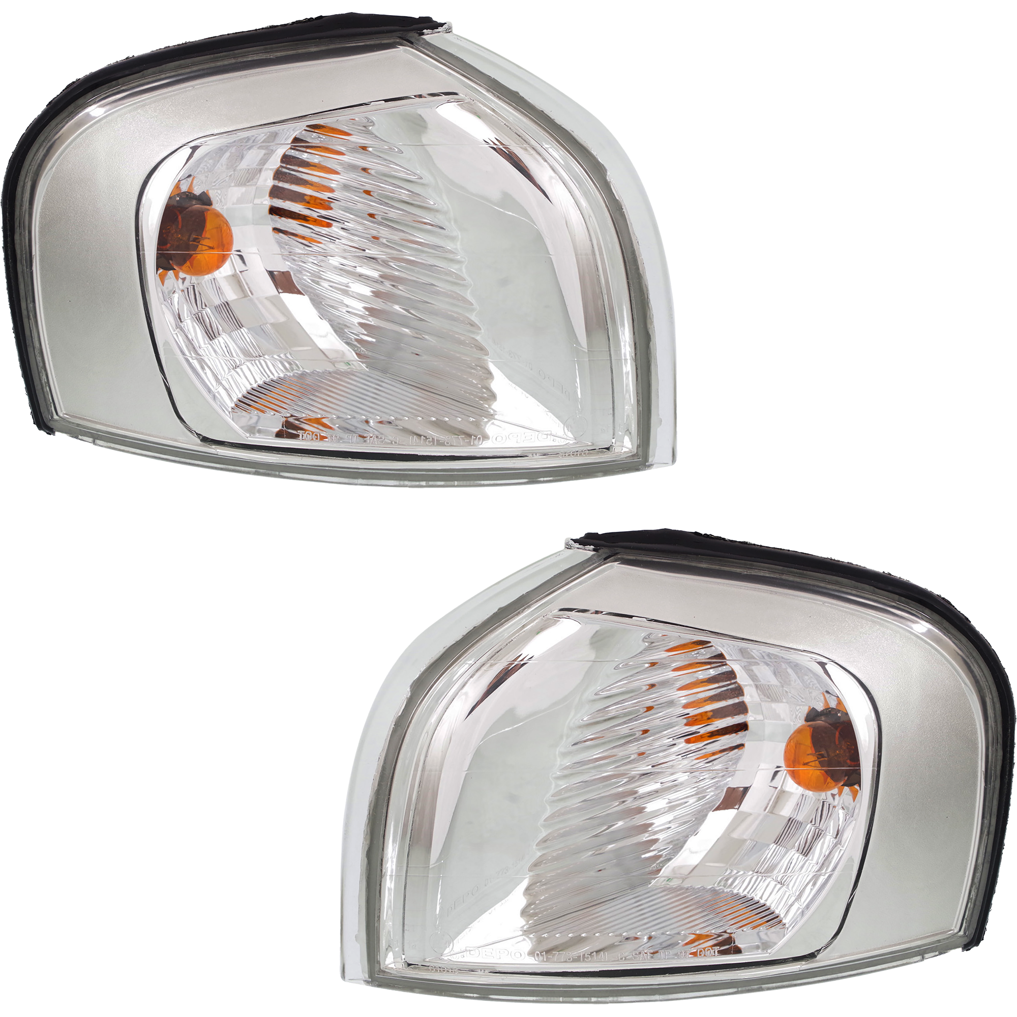 AM S8-4-6 CORNER LAMP RH and LH Set of 2 Assembly SKU SET V104105 Partslink VO2520111 VO2521111 OEM 306554221-306554239