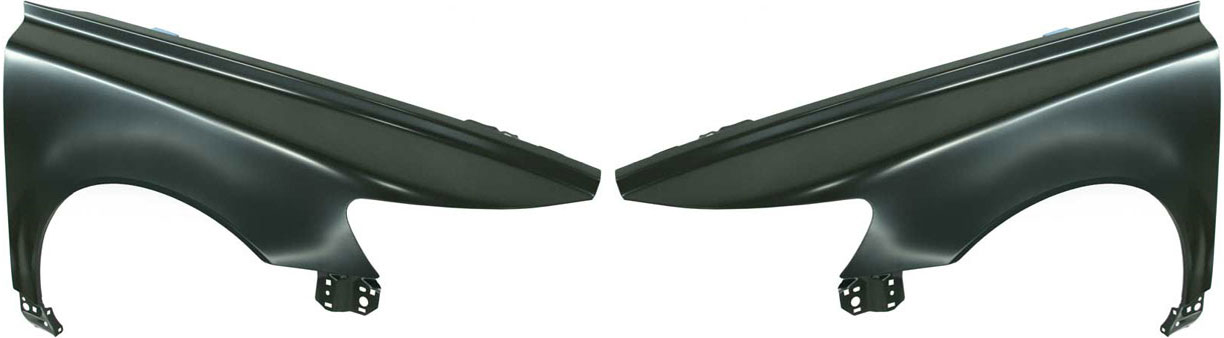 AM S40-04-11 FRONT FENDER RH AND LH Primed New Body Style SKU SET V220117 Partslink VO1240115 VO1241115 OEM 312788458-312975402