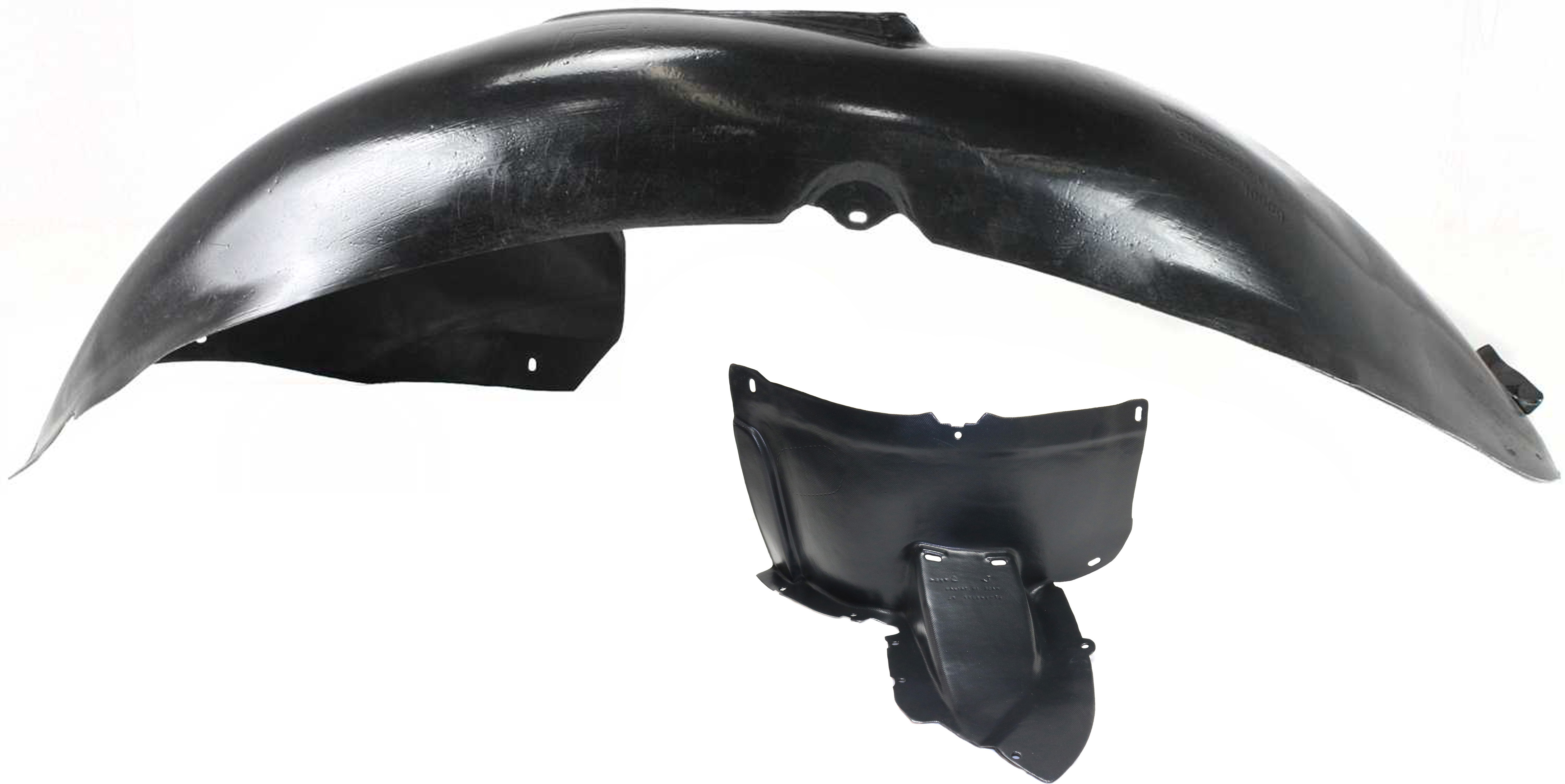 AM PASSAT 06-10 FRONT FENDER LINER LH Set of 2 Front and Rear Section SKU SET V222138-2 Partslink VW1250111 VW1250112 OEM 3C0805977-3C0805911B9B9