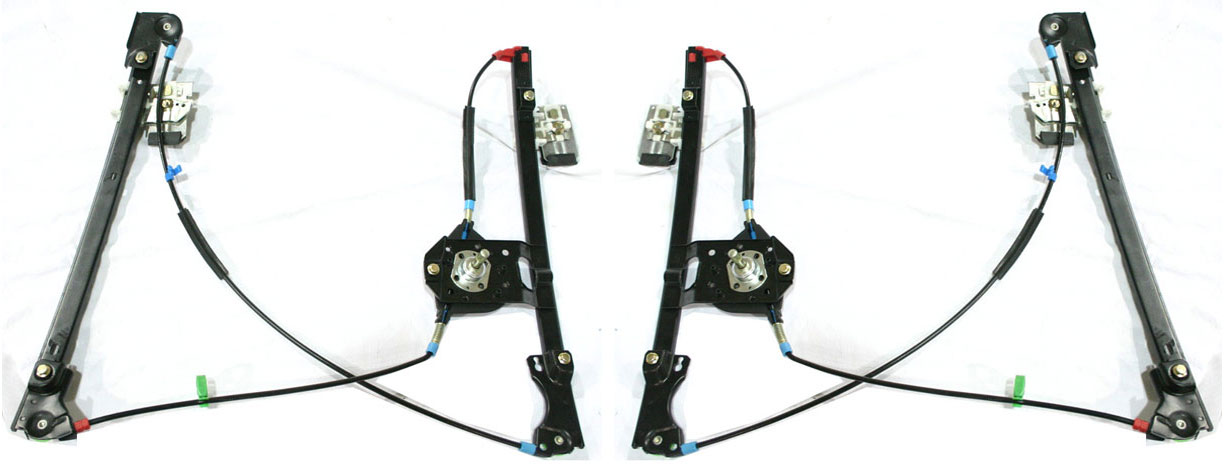 AM GOLF JETTA 93-99 FRONT WINDOW REGULATOR RH AND LH Manual Manual Crank Type SKU SET V462911 Partslink VW1351100 VW1350100 OEM 1H0837402B 1H0837401B